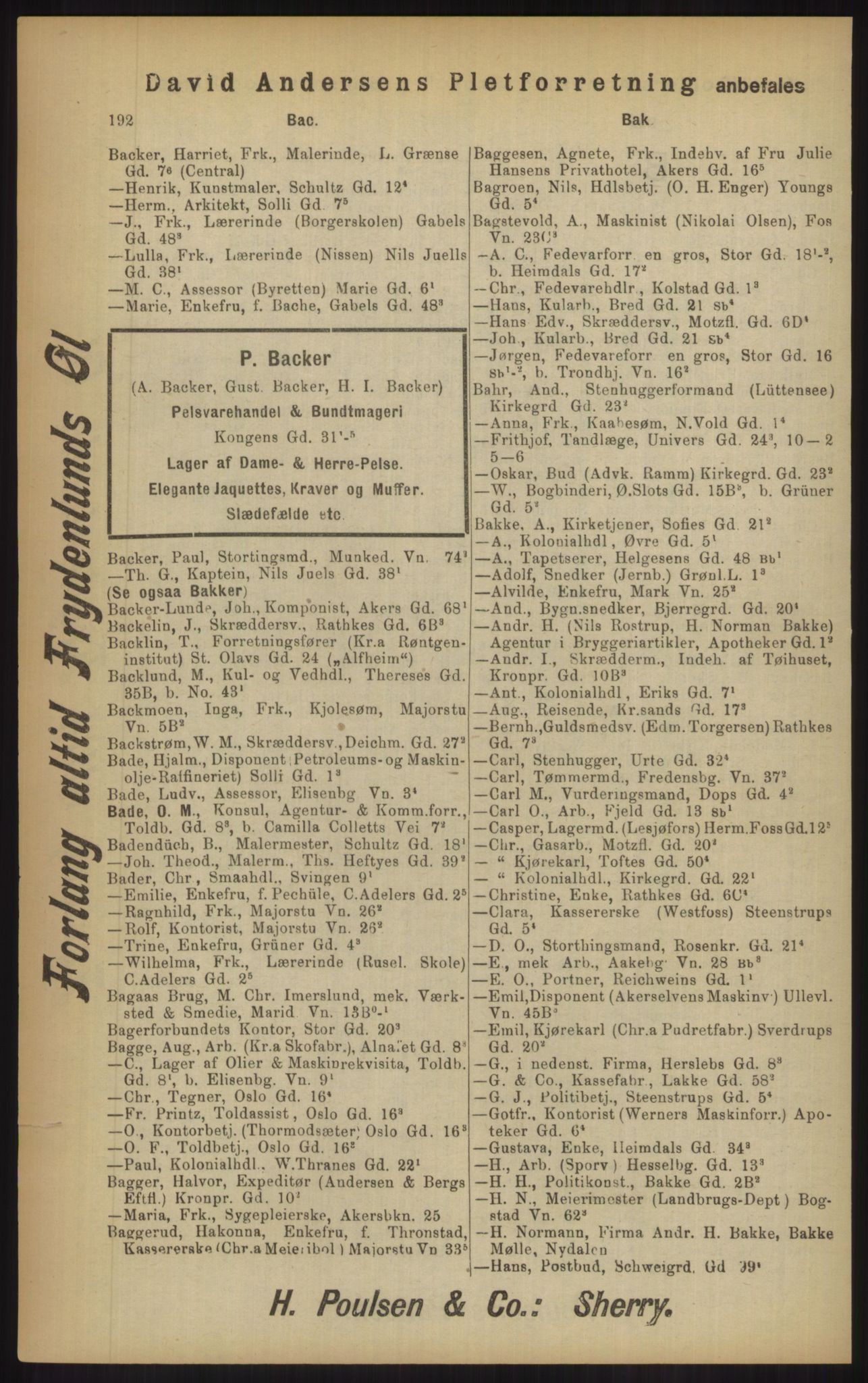 Kristiania/Oslo adressebok, PUBL/-, 1902, p. 192