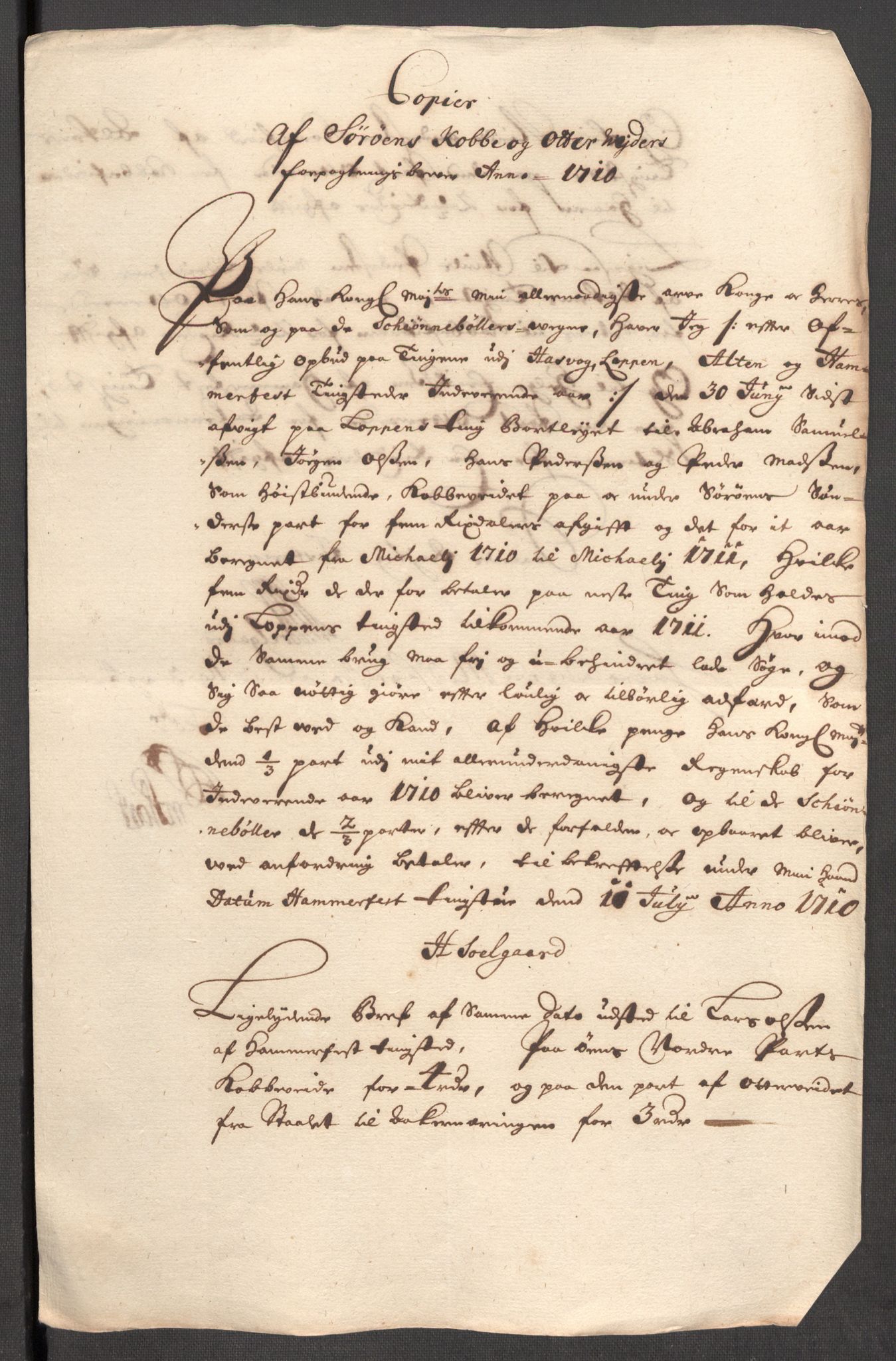 Rentekammeret inntil 1814, Reviderte regnskaper, Fogderegnskap, AV/RA-EA-4092/R69/L4855: Fogderegnskap Finnmark/Vardøhus, 1709-1712, p. 247