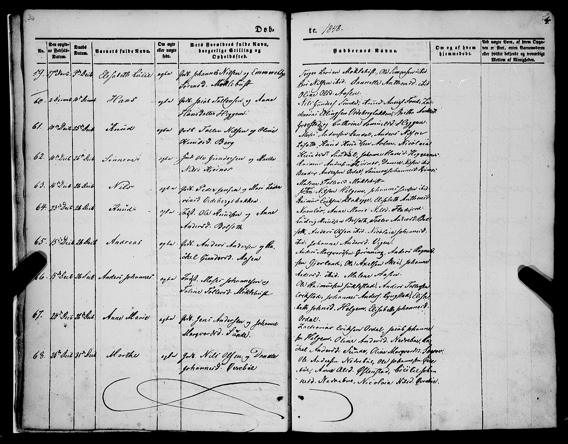 Jølster sokneprestembete, AV/SAB-A-80701/H/Haa/Haaa/L0010: Parish register (official) no. A 10, 1847-1865, p. 4