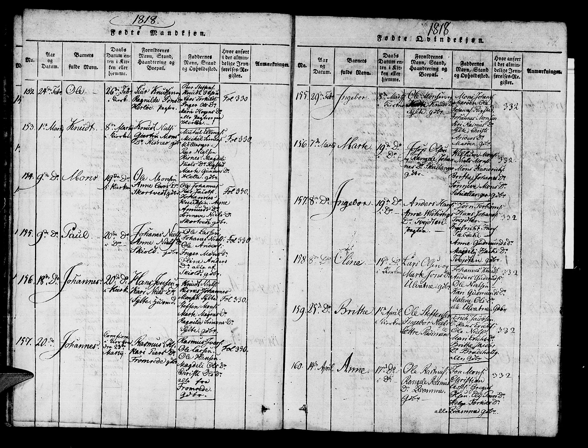 Manger sokneprestembete, SAB/A-76801/H/Haa: Parish register (official) no. A 3, 1816-1824, p. 24