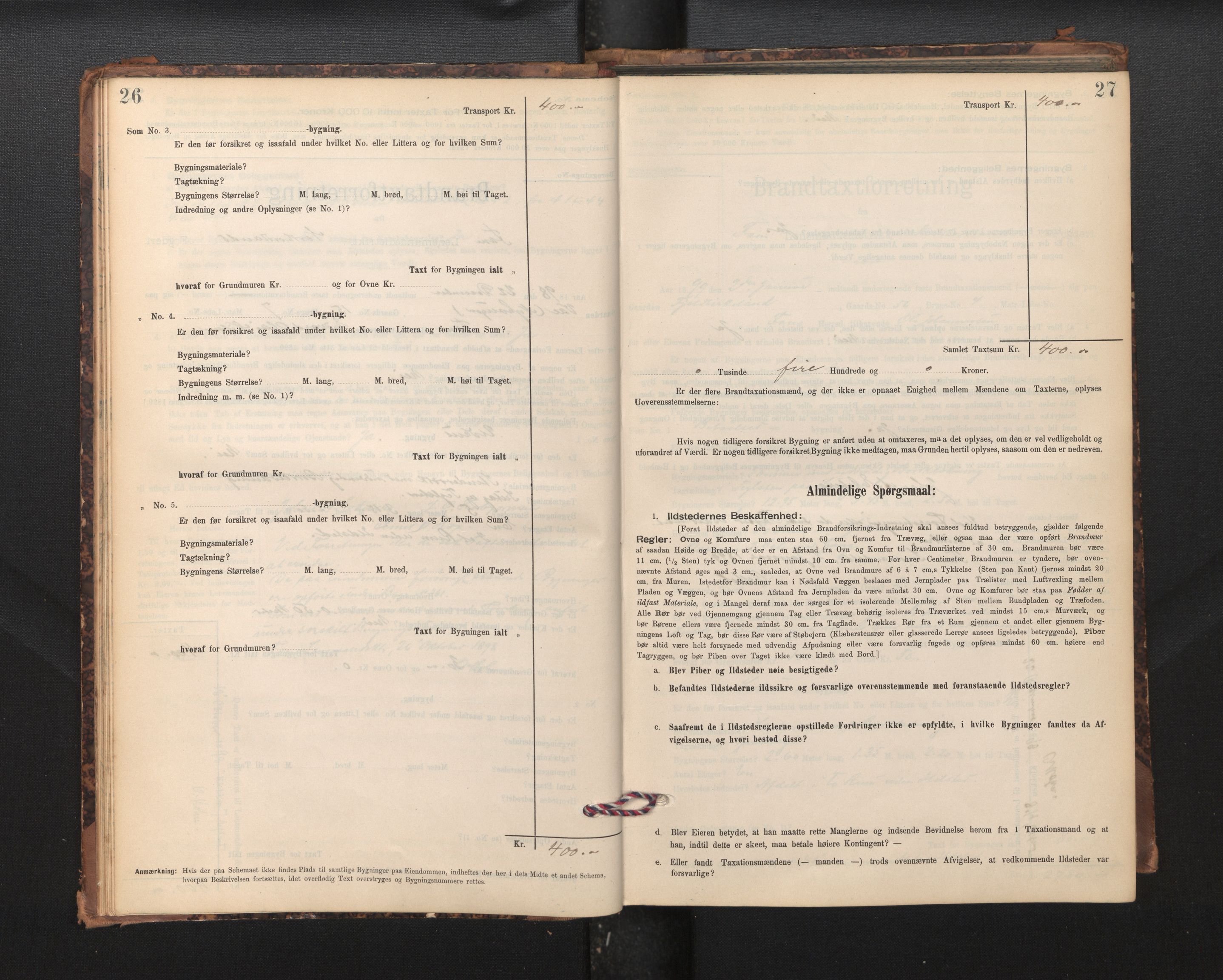 Lensmannen i Fana, SAB/A-31801/0012/L0017: Branntakstprotokoll skjematakst, 1898-1903, p. 26-27