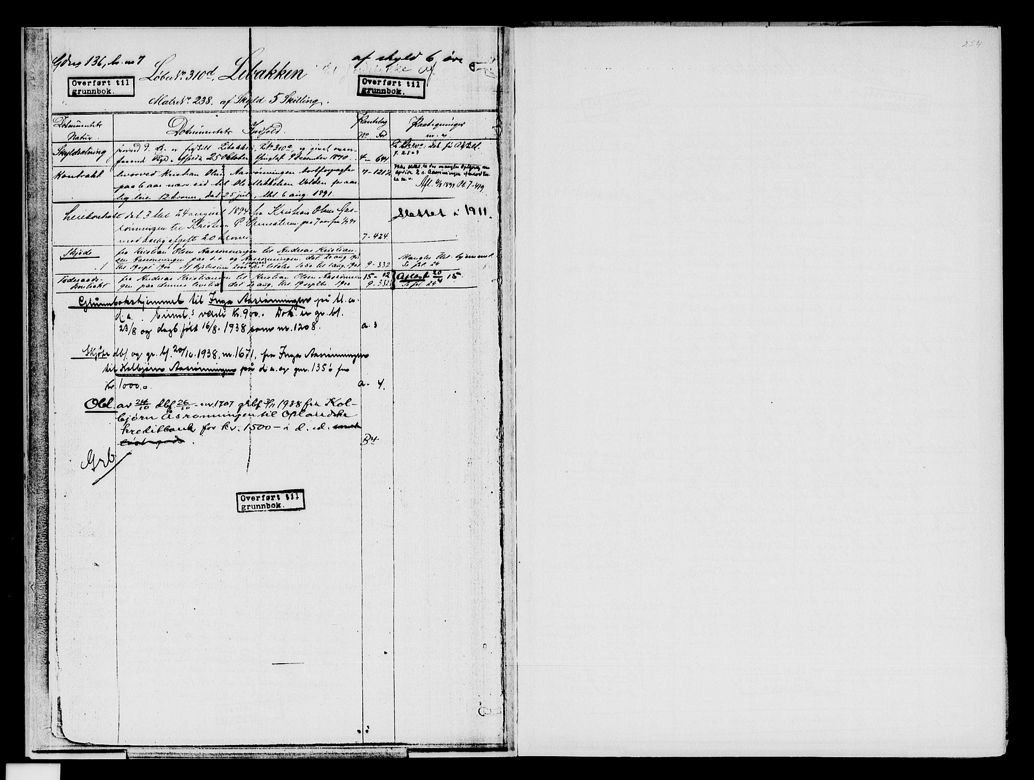 Nord-Hedmark sorenskriveri, SAH/TING-012/H/Ha/Had/Hade/L0001B: Mortgage register no. 4.1b, 1871-1940, p. 254