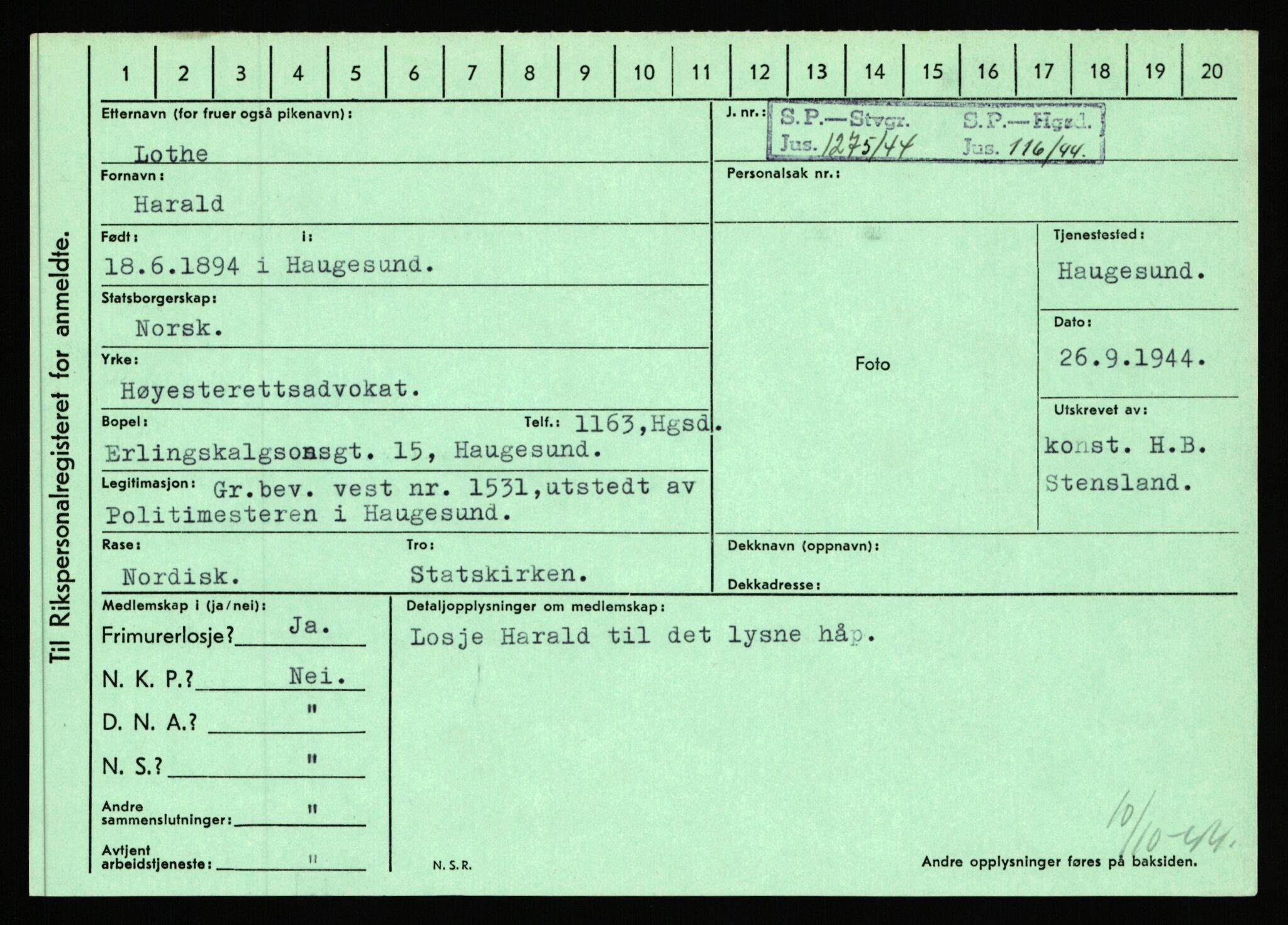 Statspolitiet - Hovedkontoret / Osloavdelingen, AV/RA-S-1329/C/Ca/L0010: Lind - Moksnes, 1943-1945, p. 766