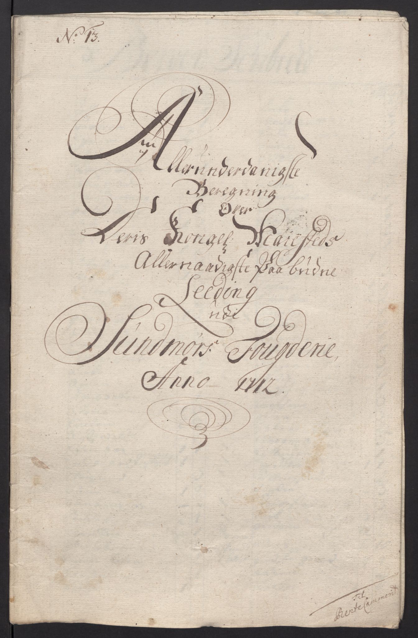 Rentekammeret inntil 1814, Reviderte regnskaper, Fogderegnskap, RA/EA-4092/R54/L3565: Fogderegnskap Sunnmøre, 1712-1713, p. 115