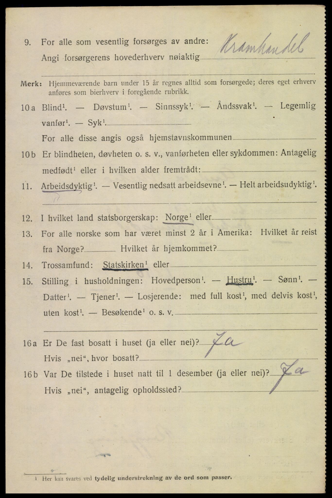 SAK, 1920 census for Flekkefjord, 1920, p. 5451
