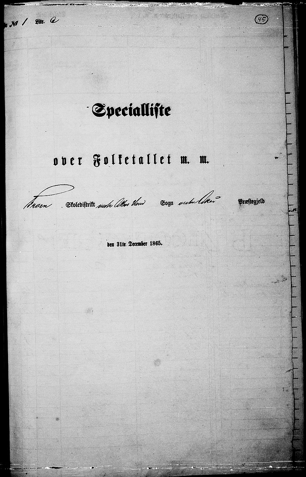 RA, 1865 census for Vestre Aker, 1865, p. 42