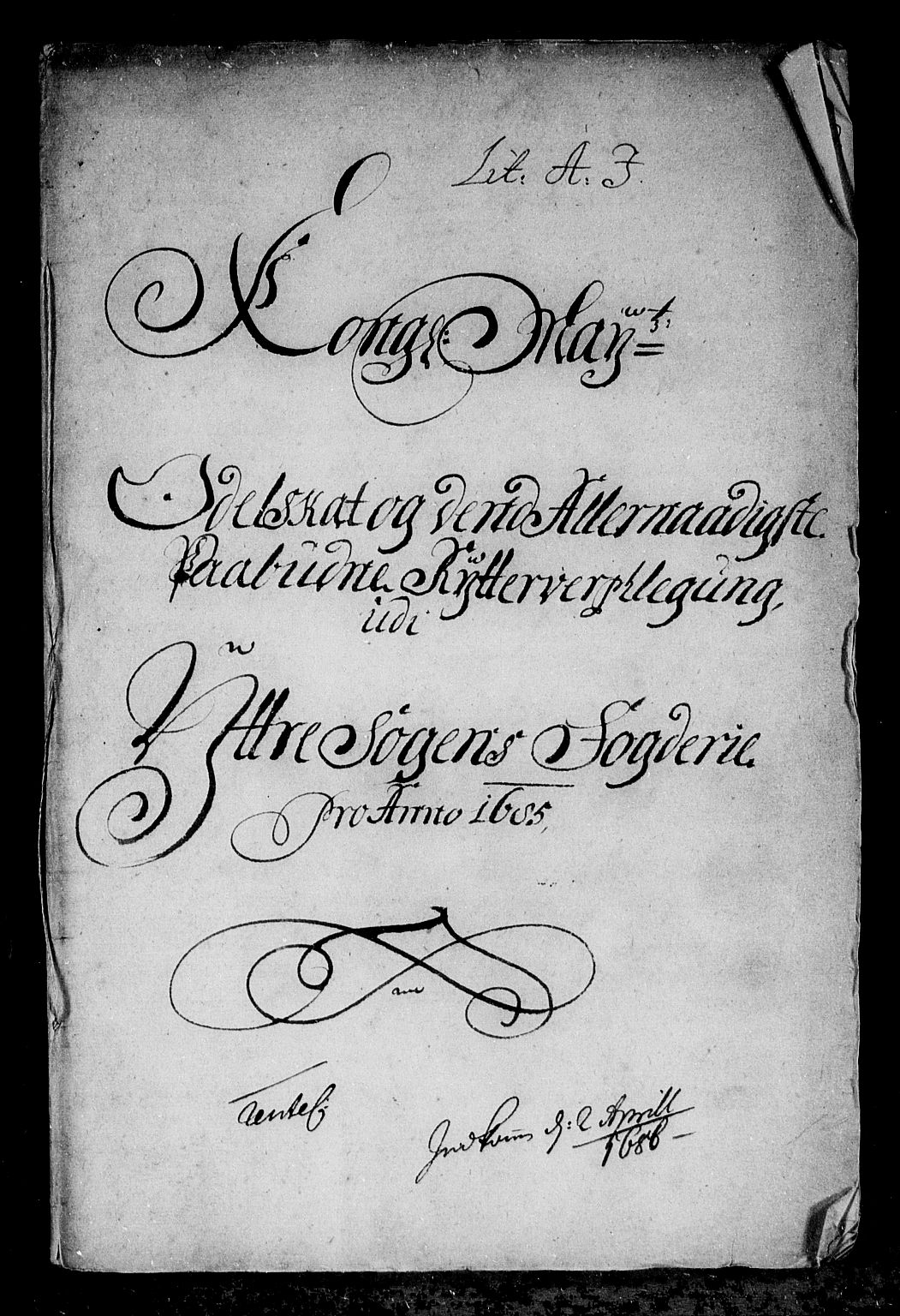 Rentekammeret inntil 1814, Reviderte regnskaper, Stiftamtstueregnskaper, Bergen stiftamt, RA/EA-6043/R/Rc/L0078: Bergen stiftamt, 1685