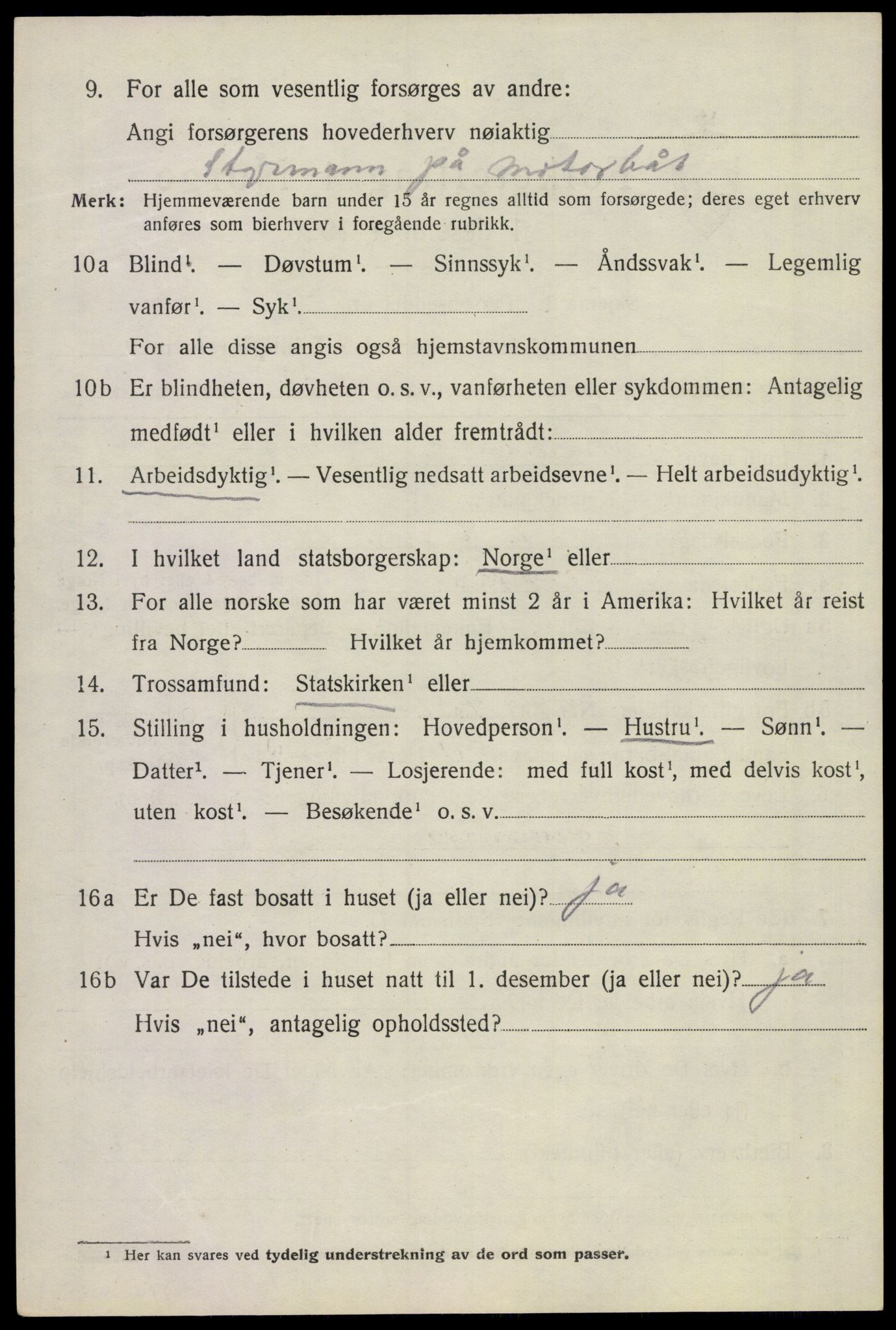 SAKO, 1920 census for Sem, 1920, p. 3622