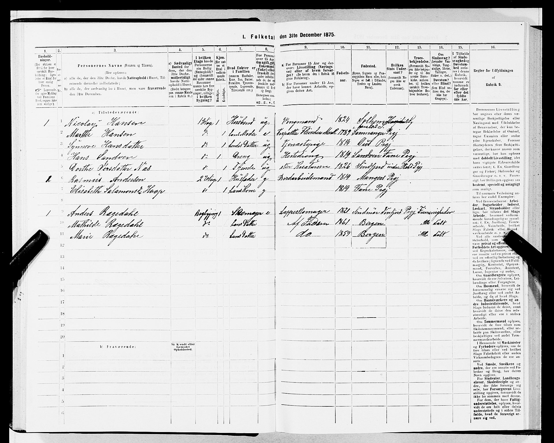 SAB, 1875 census for 1301 Bergen, 1875, p. 2673