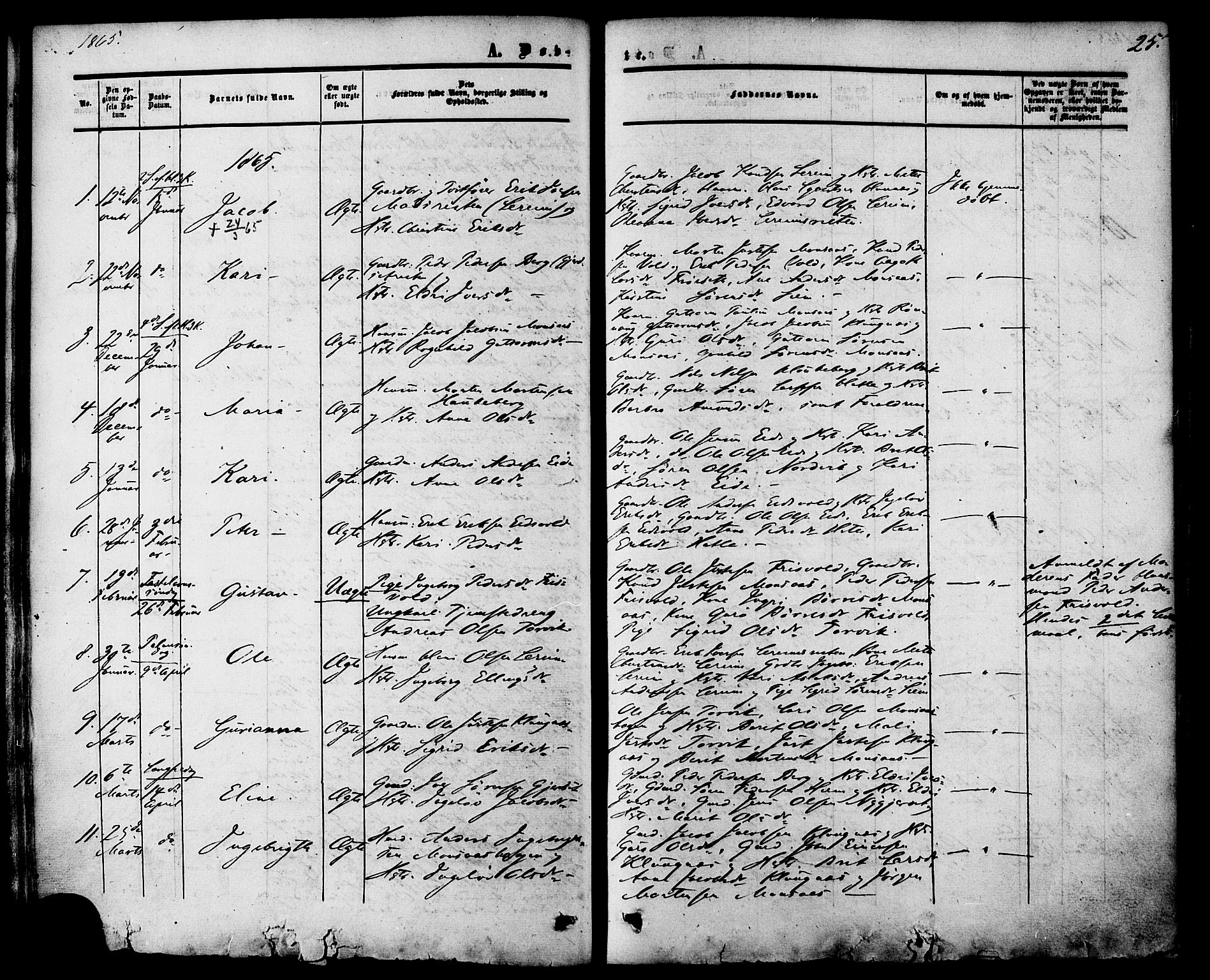 Ministerialprotokoller, klokkerbøker og fødselsregistre - Møre og Romsdal, AV/SAT-A-1454/542/L0552: Parish register (official) no. 542A02, 1854-1884, p. 25