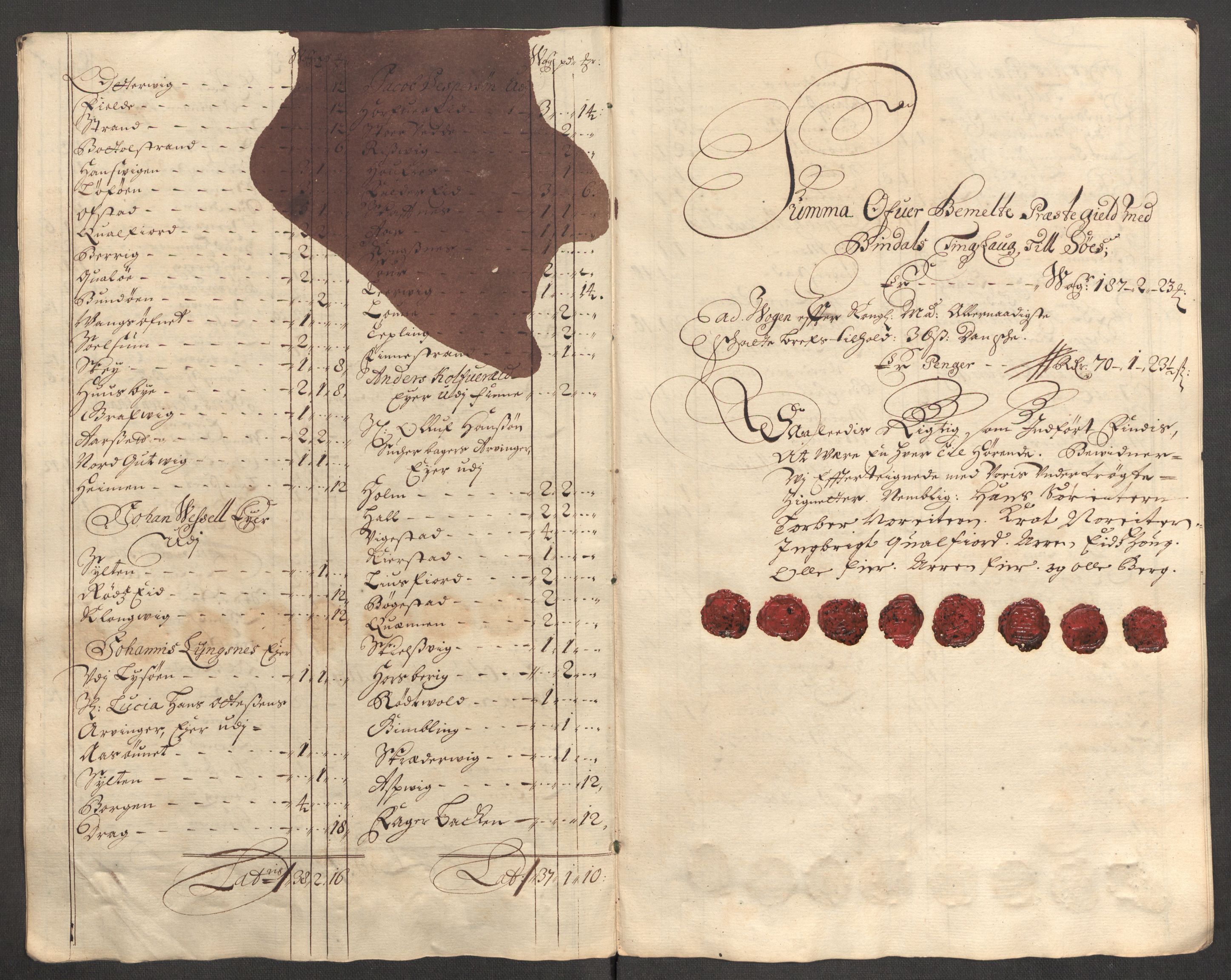 Rentekammeret inntil 1814, Reviderte regnskaper, Fogderegnskap, RA/EA-4092/R64/L4425: Fogderegnskap Namdal, 1696-1698, p. 221