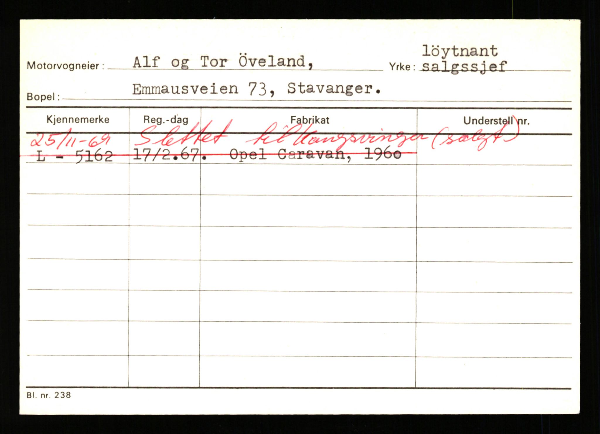 Stavanger trafikkstasjon, SAST/A-101942/0/H/L0044: Øksna - Åmo, 1930-1971, p. 1427