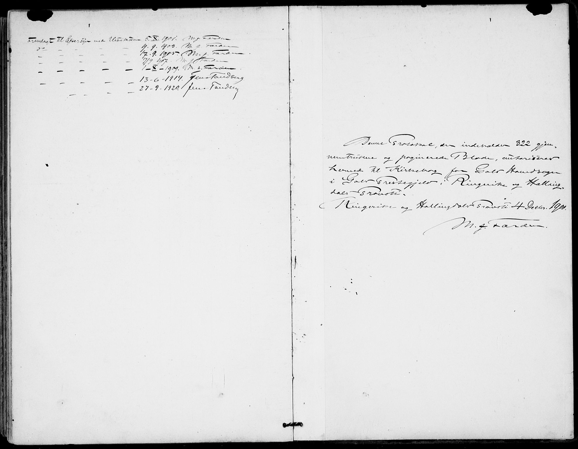 Gol kirkebøker, SAKO/A-226/F/Fa/L0006: Parish register (official) no. I 6, 1901-1918