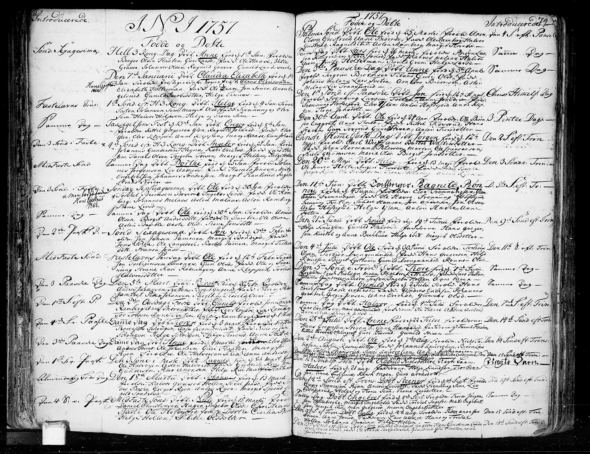 Heddal kirkebøker, SAKO/A-268/F/Fa/L0003: Parish register (official) no. I 3, 1723-1783, p. 79