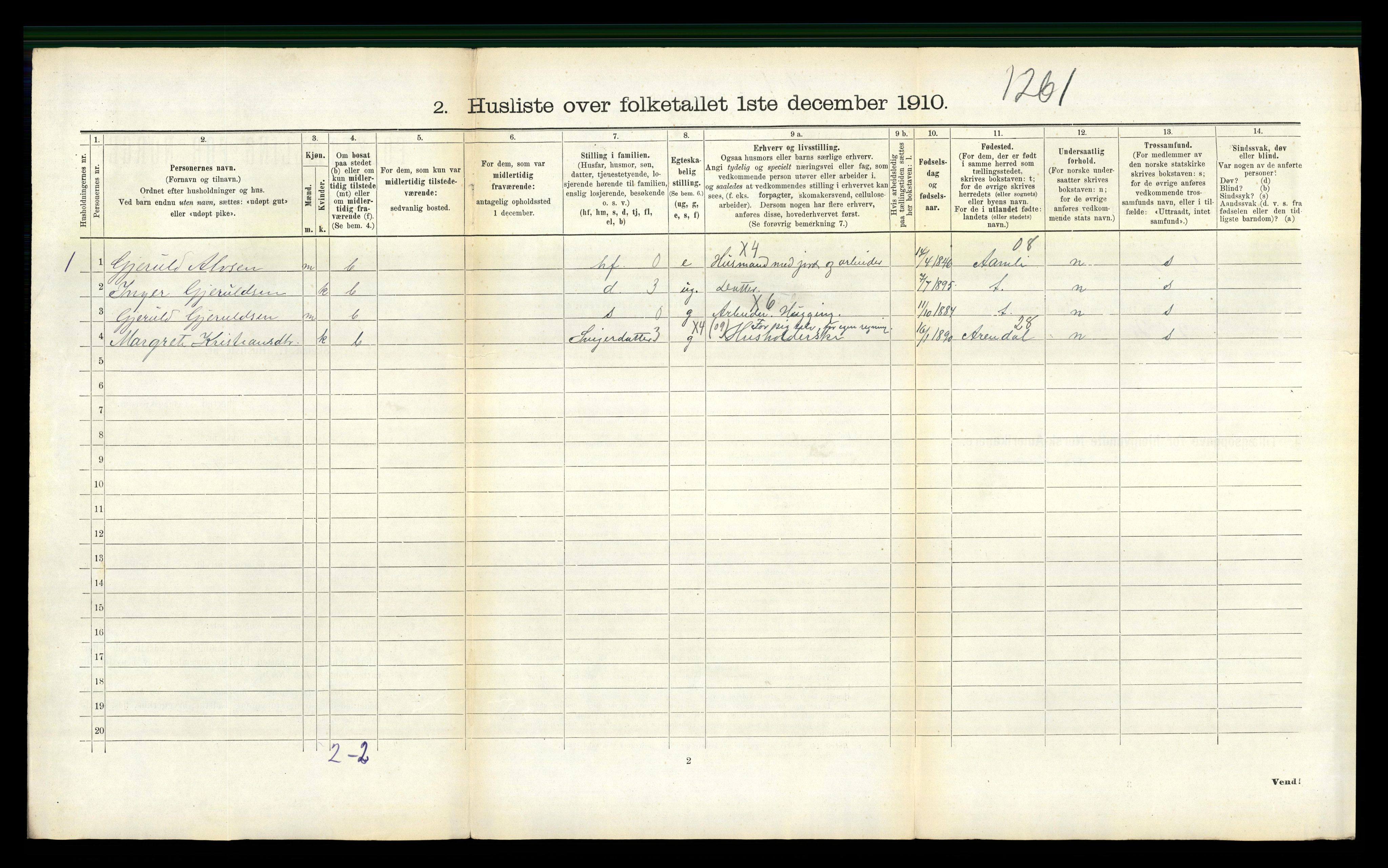 RA, 1910 census for Holt, 1910, p. 493