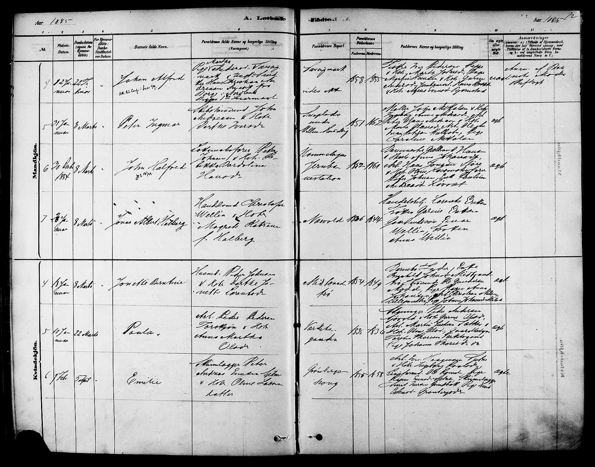 Ministerialprotokoller, klokkerbøker og fødselsregistre - Sør-Trøndelag, SAT/A-1456/616/L0410: Parish register (official) no. 616A07, 1878-1893, p. 72