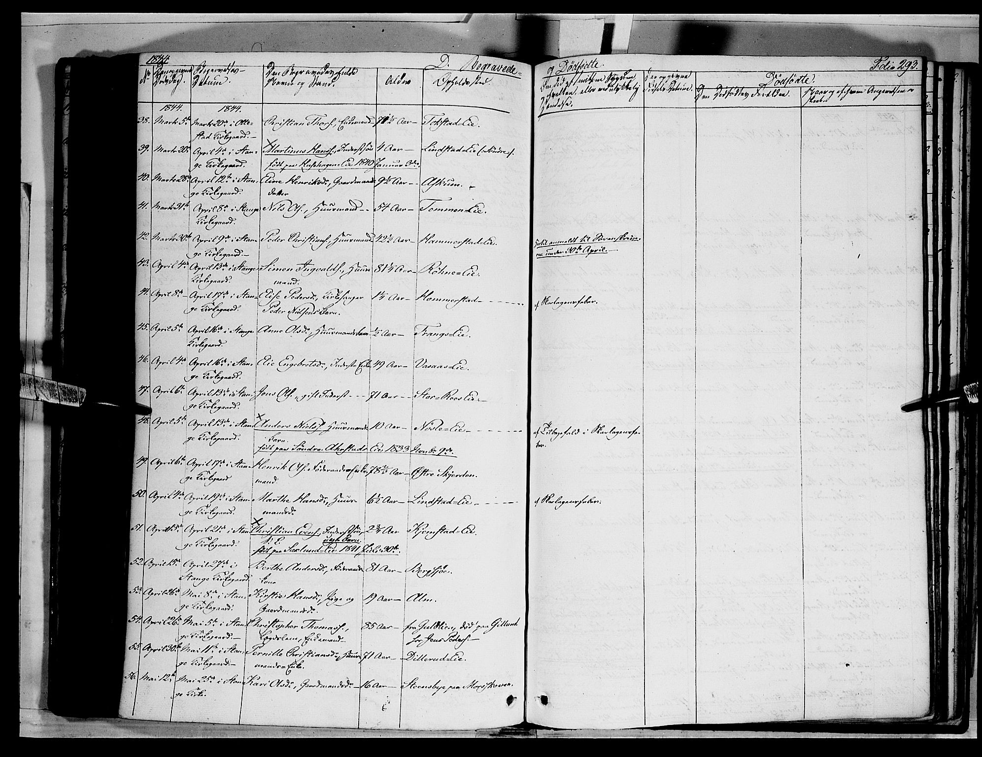 Stange prestekontor, AV/SAH-PREST-002/K/L0010: Parish register (official) no. 10, 1835-1845, p. 293