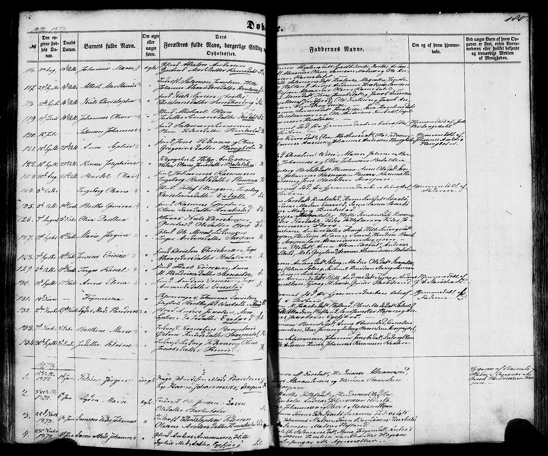 Kinn sokneprestembete, SAB/A-80801/H/Haa/Haaa/L0006: Parish register (official) no. A 6, 1857-1885, p. 180