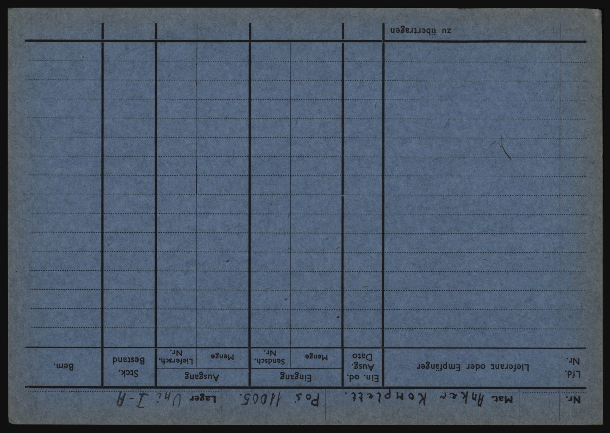 Tyske arkiver, Organisation Todt (OT), Einsatzgruppe Wiking, AV/RA-RAFA-2188/1/O/O12/L0002: Kartotek - Elektromaterial etc A-Z, 1940-1945, p. 29