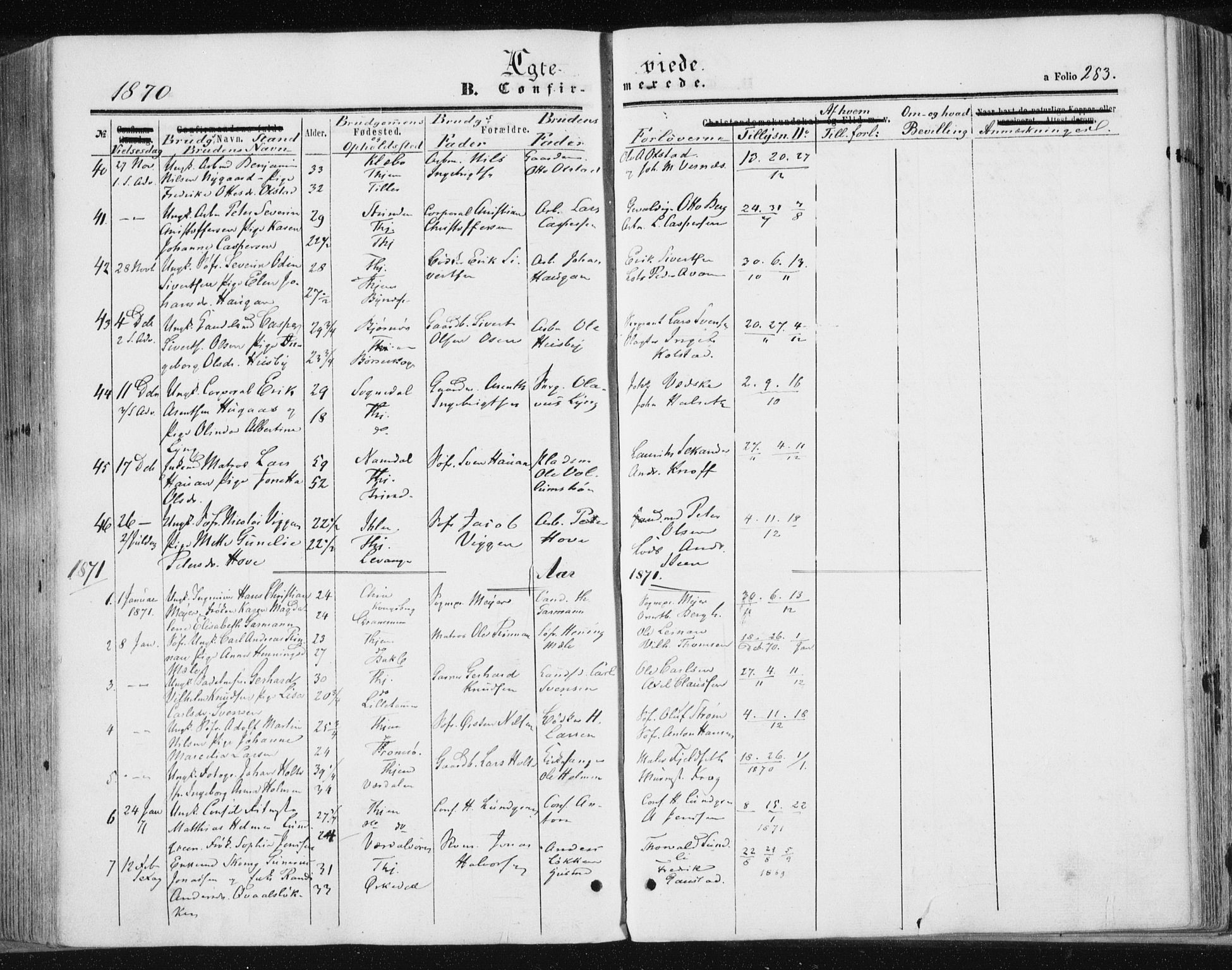 Ministerialprotokoller, klokkerbøker og fødselsregistre - Sør-Trøndelag, SAT/A-1456/602/L0115: Parish register (official) no. 602A13, 1860-1872, p. 283