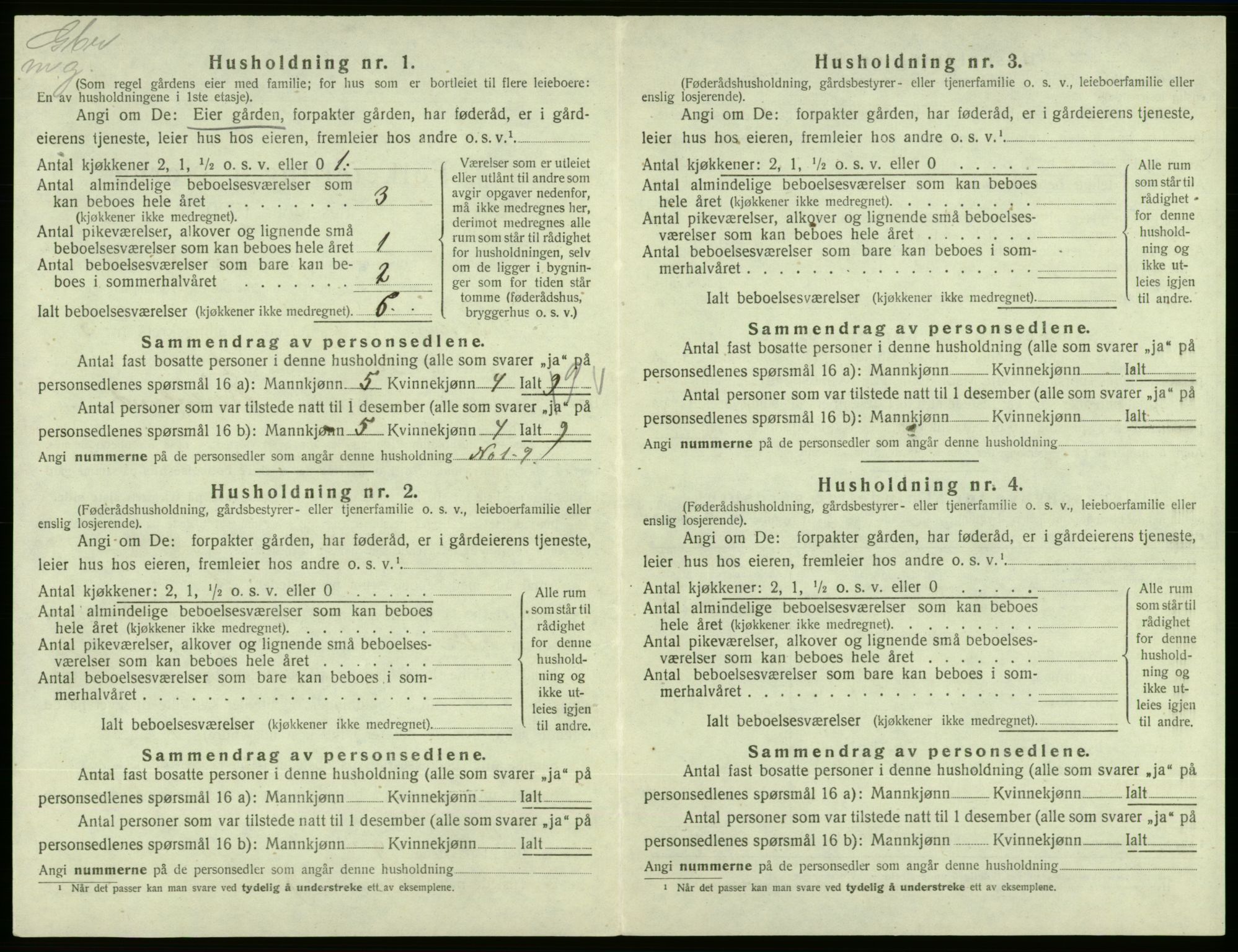 SAB, 1920 census for Vikebygd, 1920, p. 177