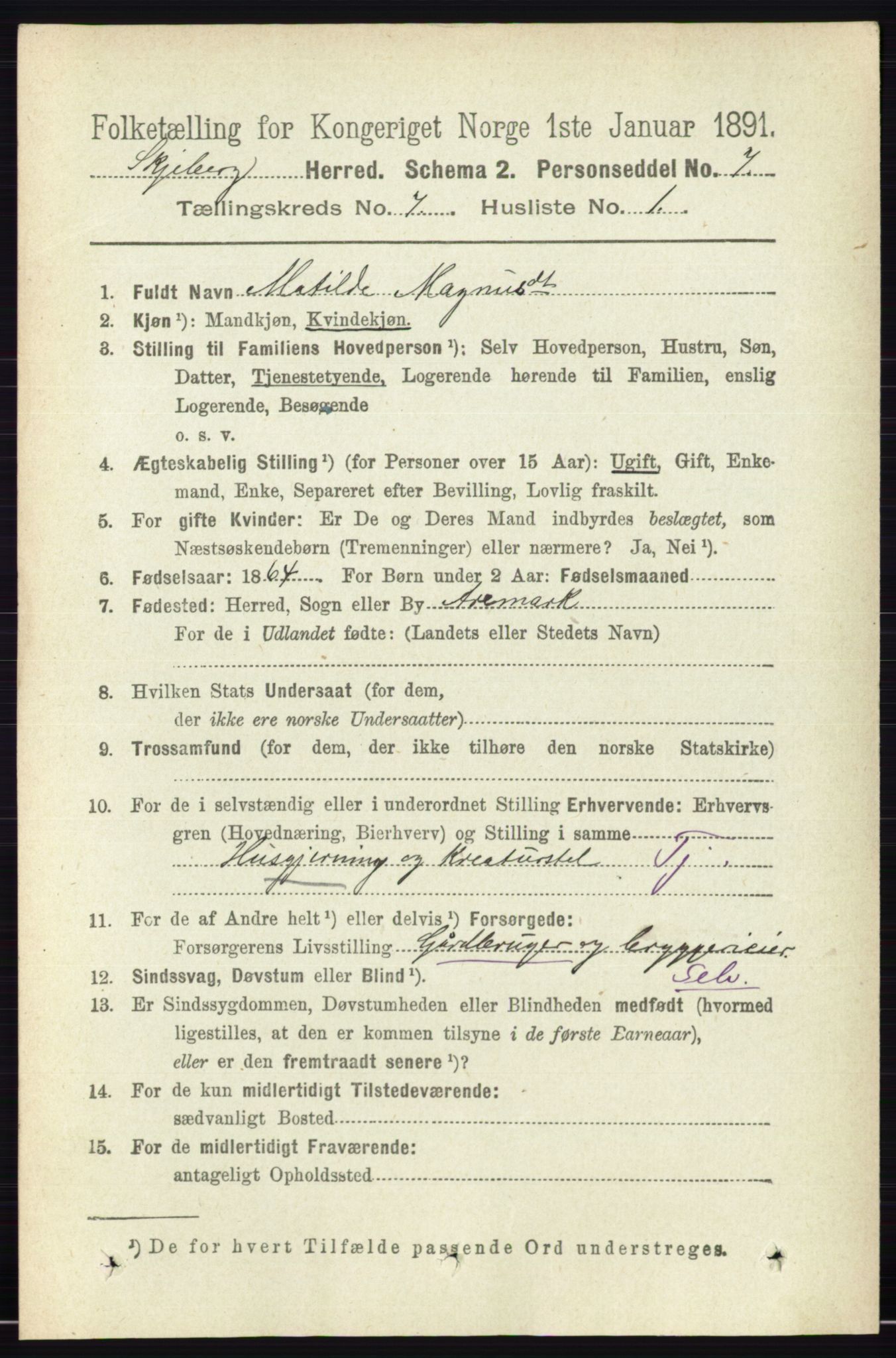 RA, 1891 census for 0115 Skjeberg, 1891, p. 3433