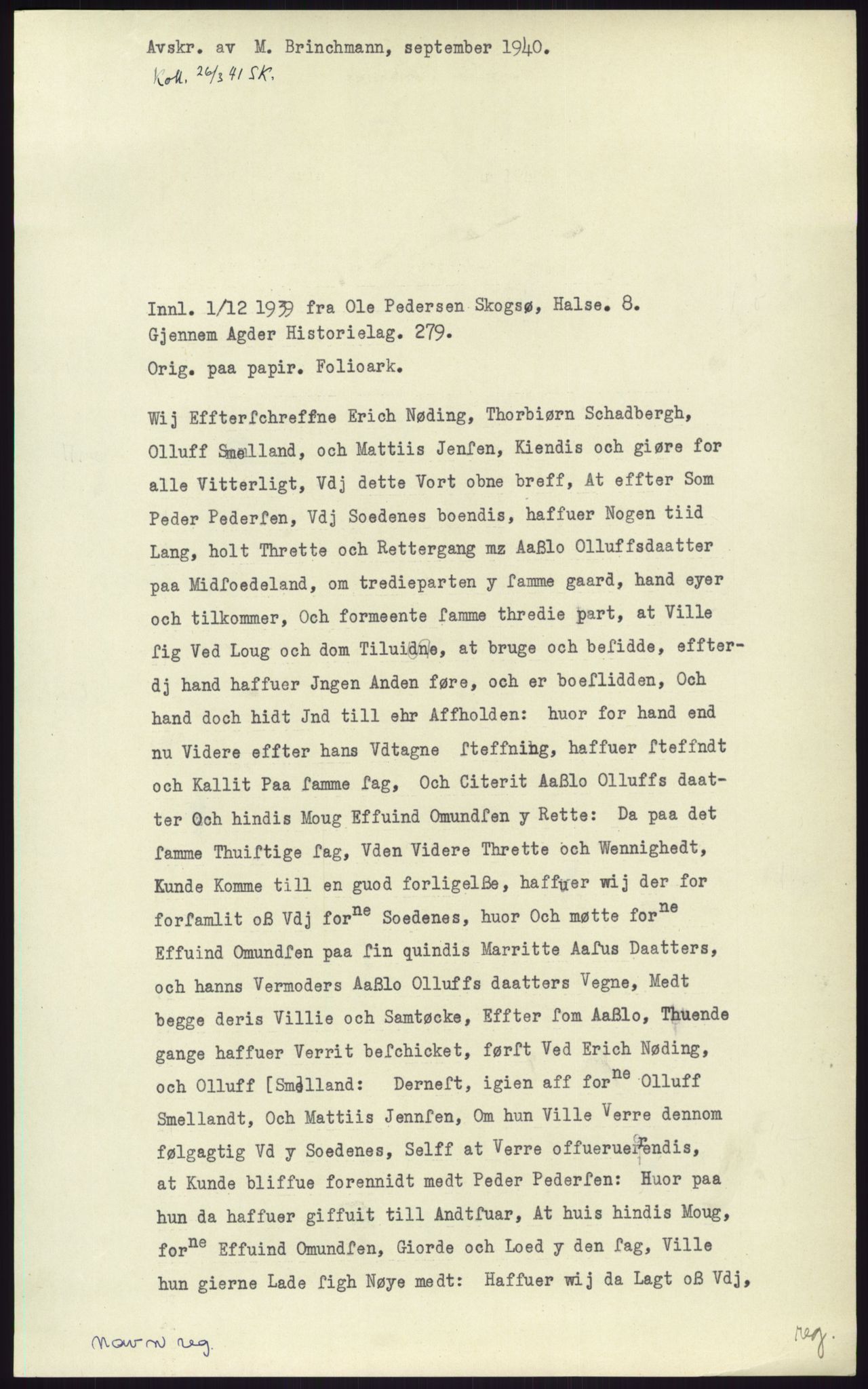 Samlinger til kildeutgivelse, Diplomavskriftsamlingen, AV/RA-EA-4053/H/Ha, p. 2863