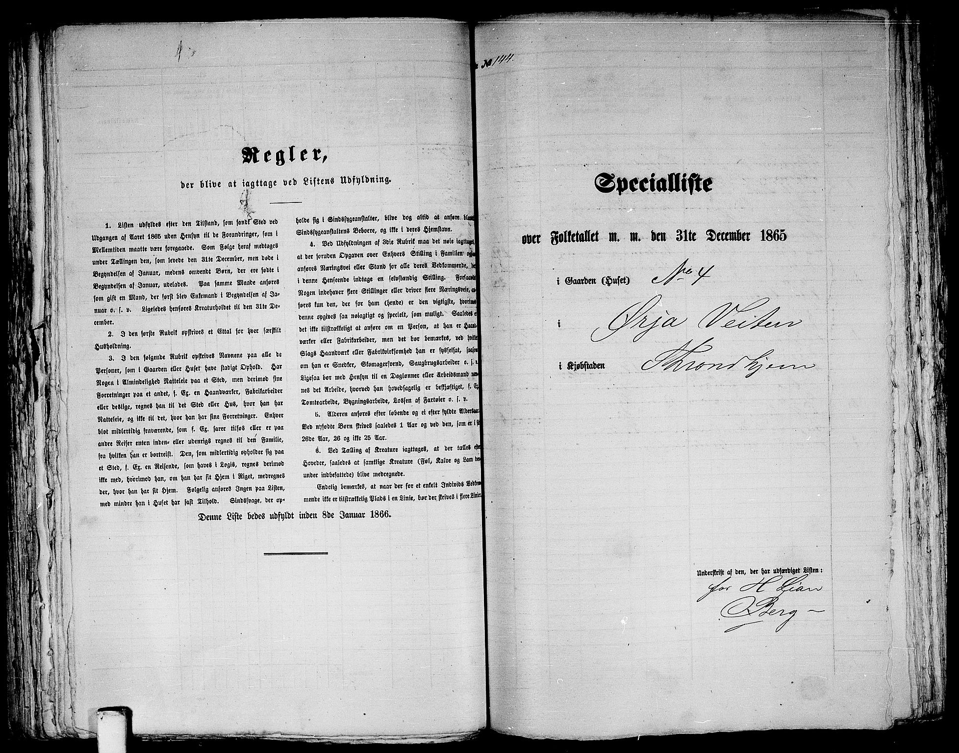 RA, 1865 census for Trondheim, 1865, p. 323