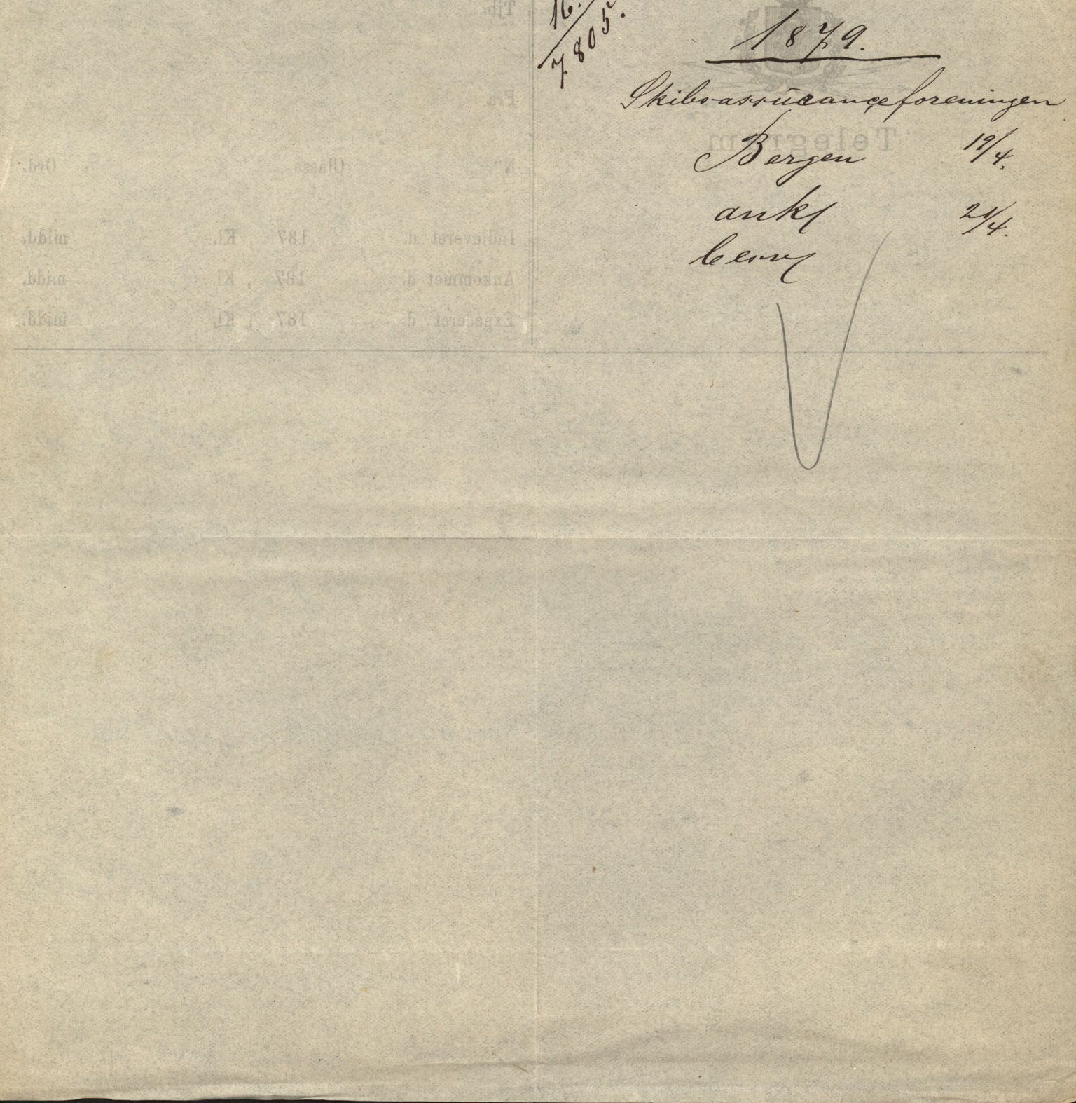 Pa 63 - Østlandske skibsassuranceforening, VEMU/A-1079/G/Ga/L0011/0033: Havaridokumenter / Norma, 1879
