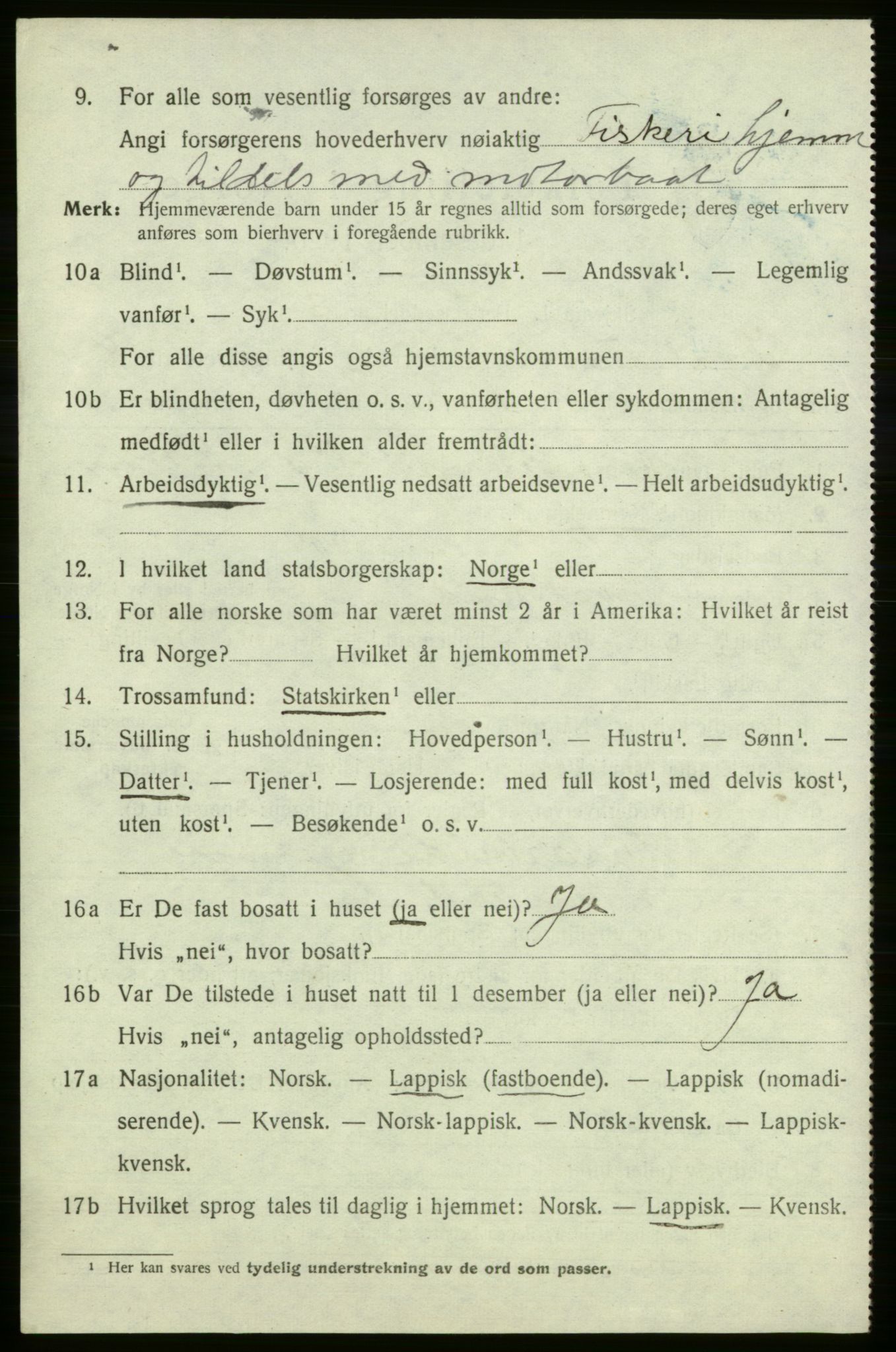 SATØ, 1920 census for , 1920, p. 2451
