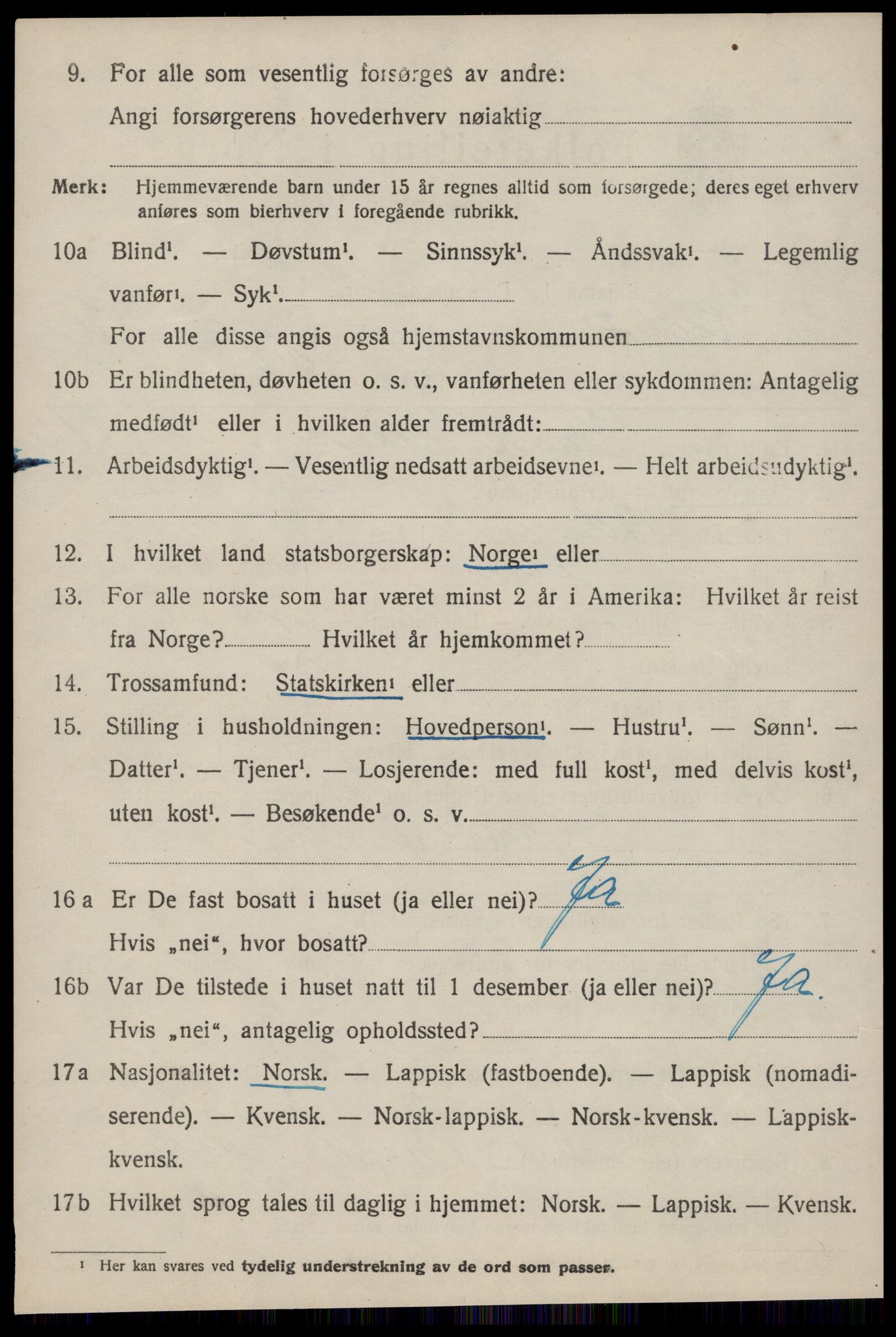 SAT, 1920 census for Klæbu, 1920, p. 1655