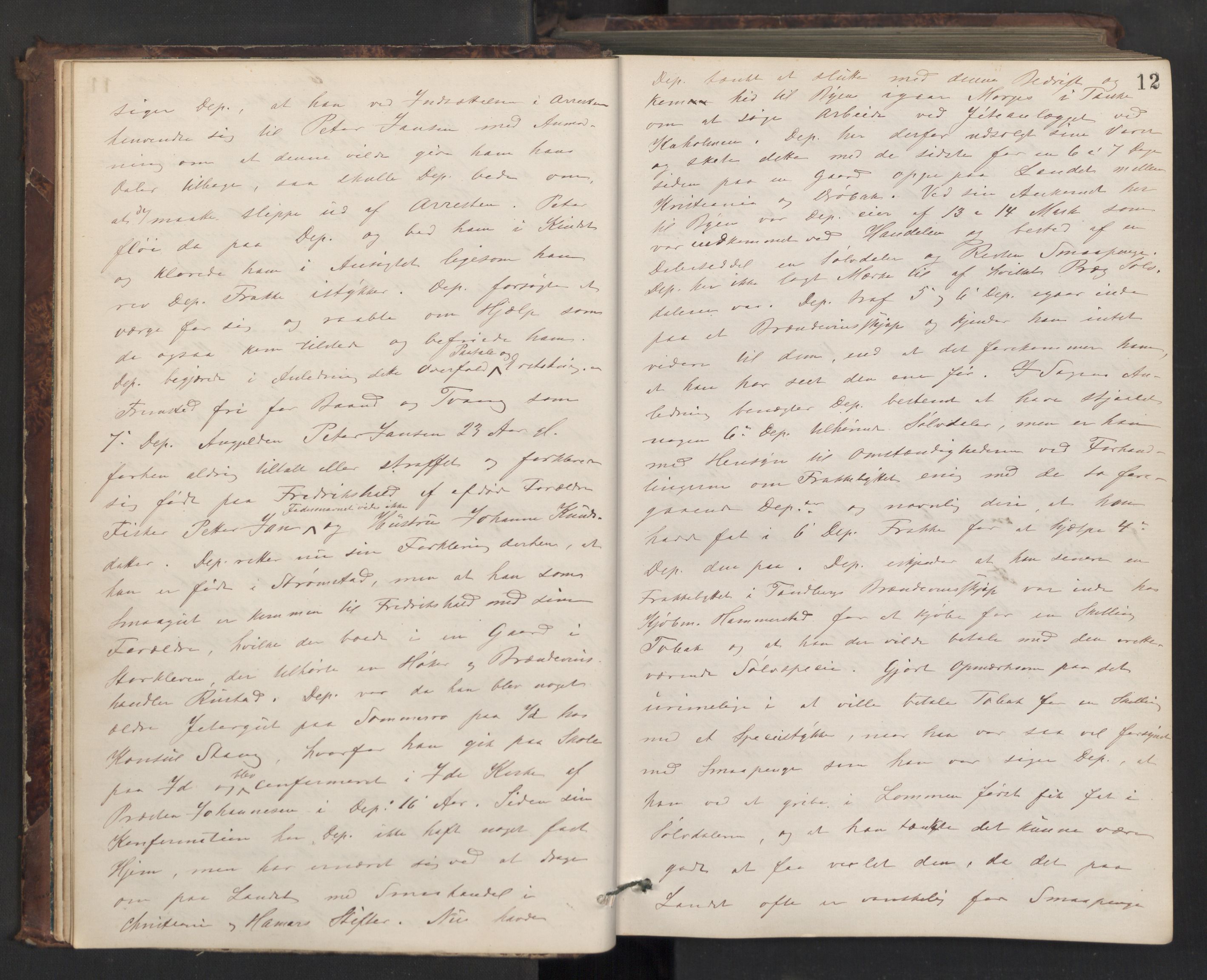 Drøbak byfogd, AV/SAO-A-10144/F/Fb/L0004: Ekstrarettsprotokoll, 1874-1889, p. 11b-12a