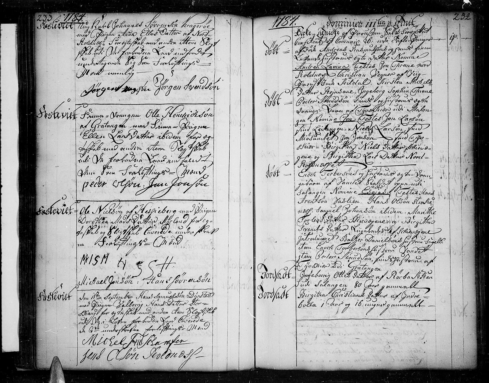 Ibestad sokneprestembete, AV/SATØ-S-0077/H/Ha/Haa/L0003kirke: Parish register (official) no. 3, 1776-1801, p. 233-234