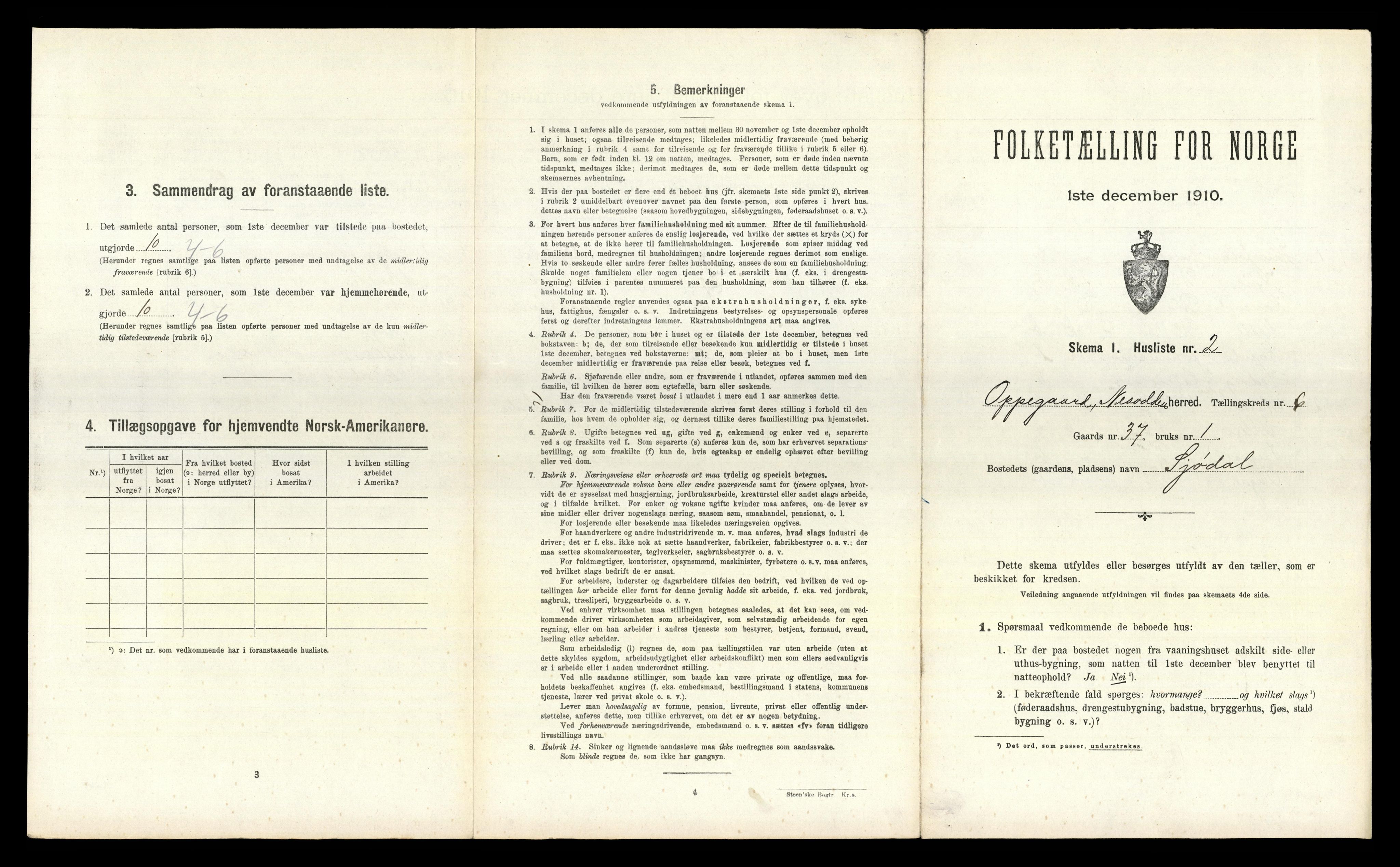 RA, 1910 census for Nesodden, 1910, p. 710