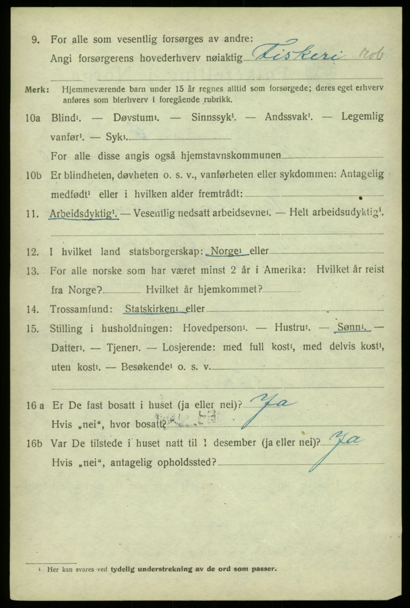 SAB, 1920 census for Herdla, 1920, p. 7520