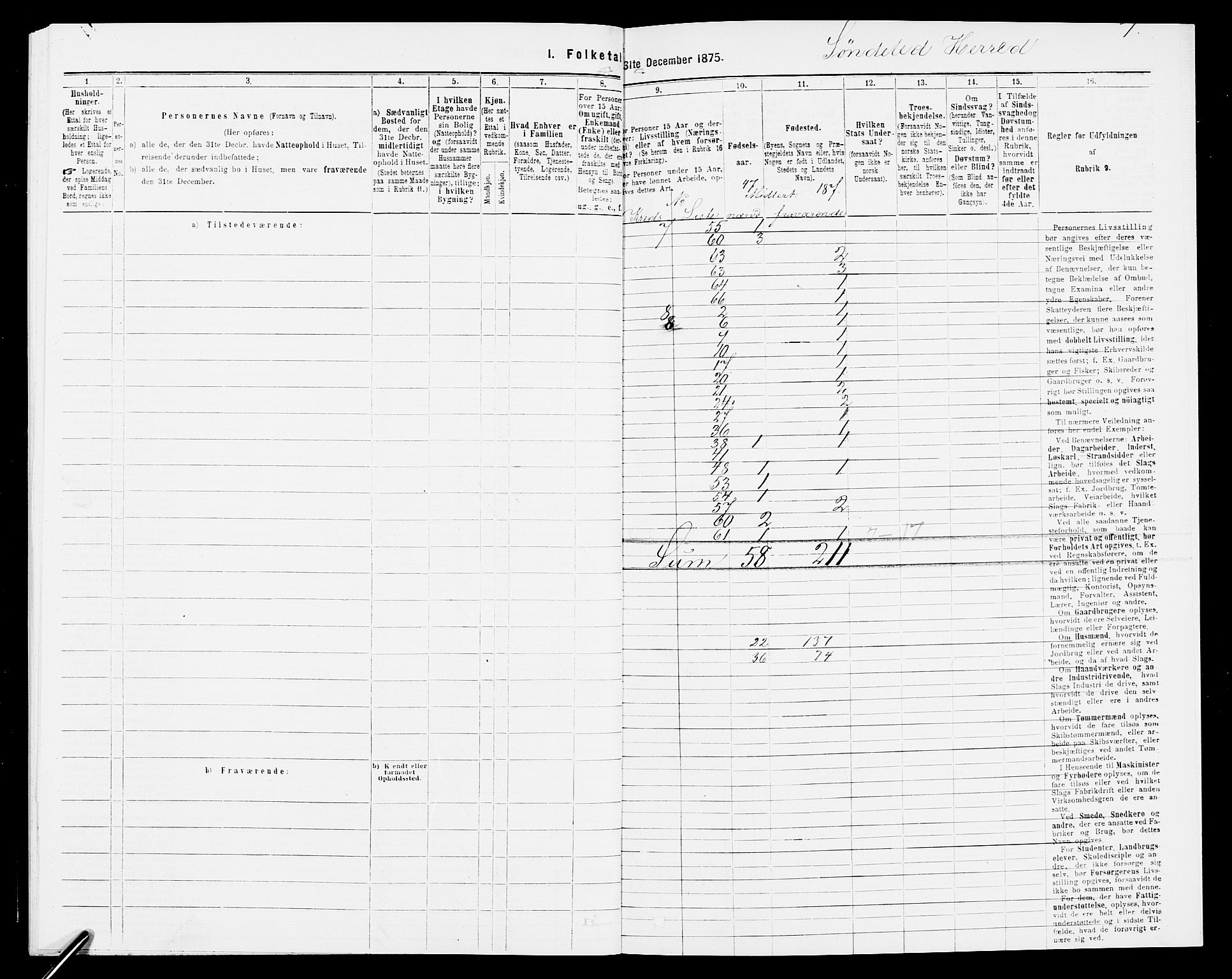 SAK, 1875 census for 0913L Risør/Søndeled, 1875, p. 46