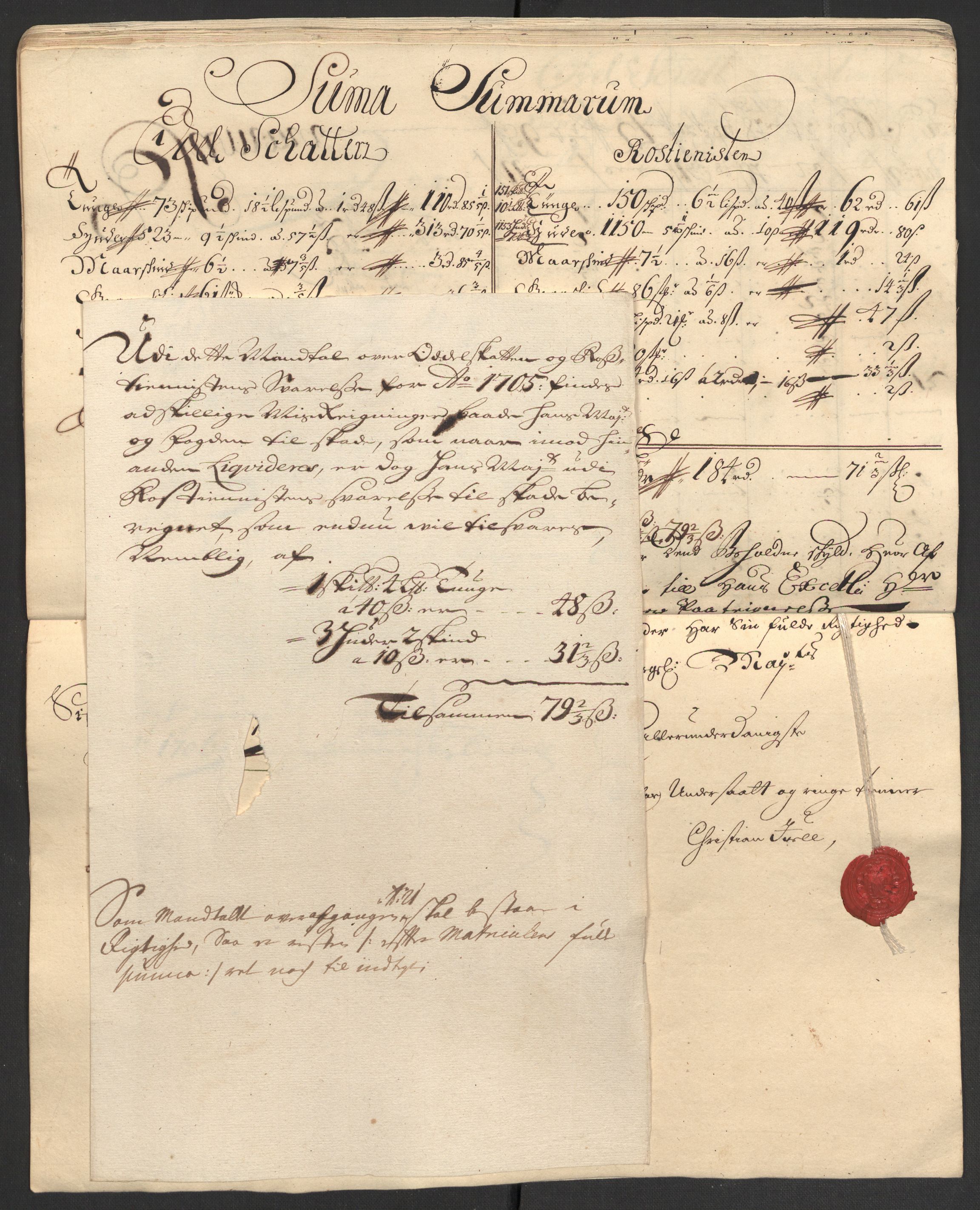 Rentekammeret inntil 1814, Reviderte regnskaper, Fogderegnskap, AV/RA-EA-4092/R13/L0843: Fogderegnskap Solør, Odal og Østerdal, 1705-1706, p. 175