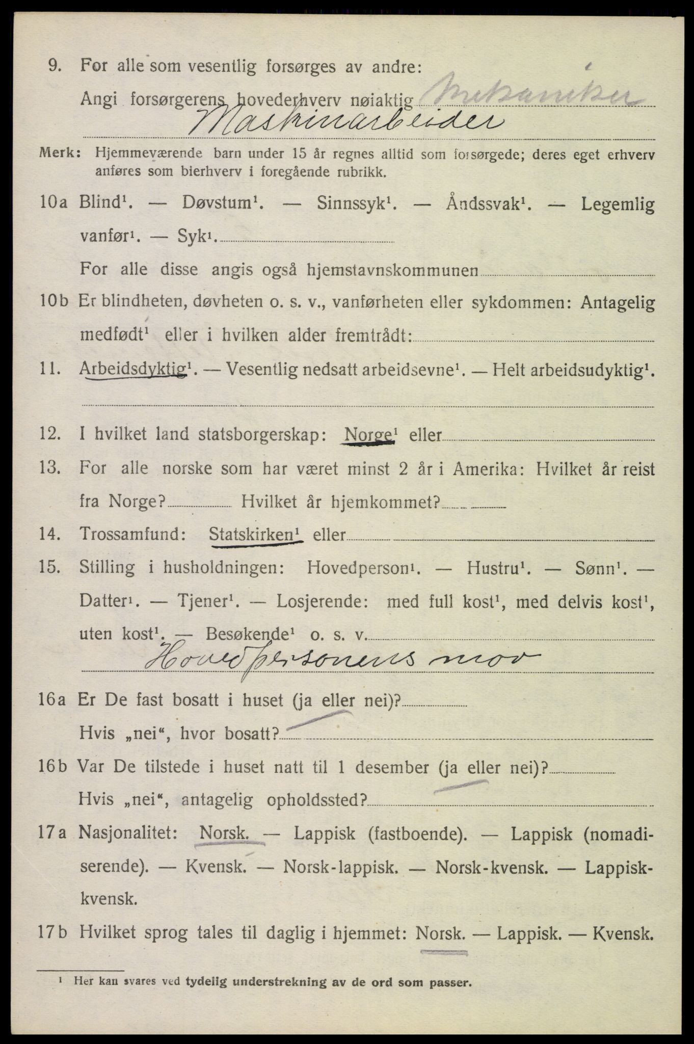 SAT, 1920 census for Bø, 1920, p. 4321