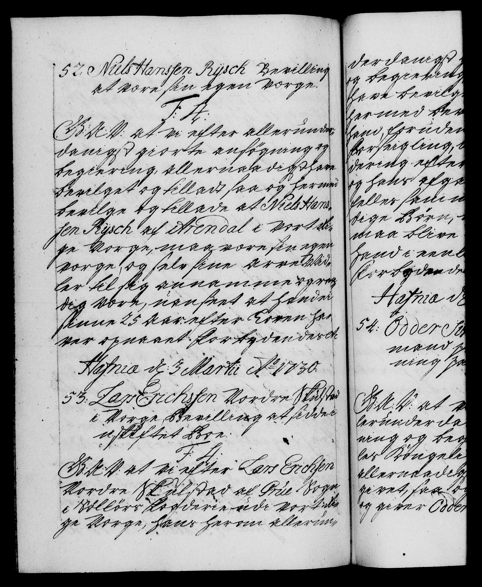 Danske Kanselli 1572-1799, AV/RA-EA-3023/F/Fc/Fca/Fcaa/L0026: Norske registre, 1729-1730, p. 347b