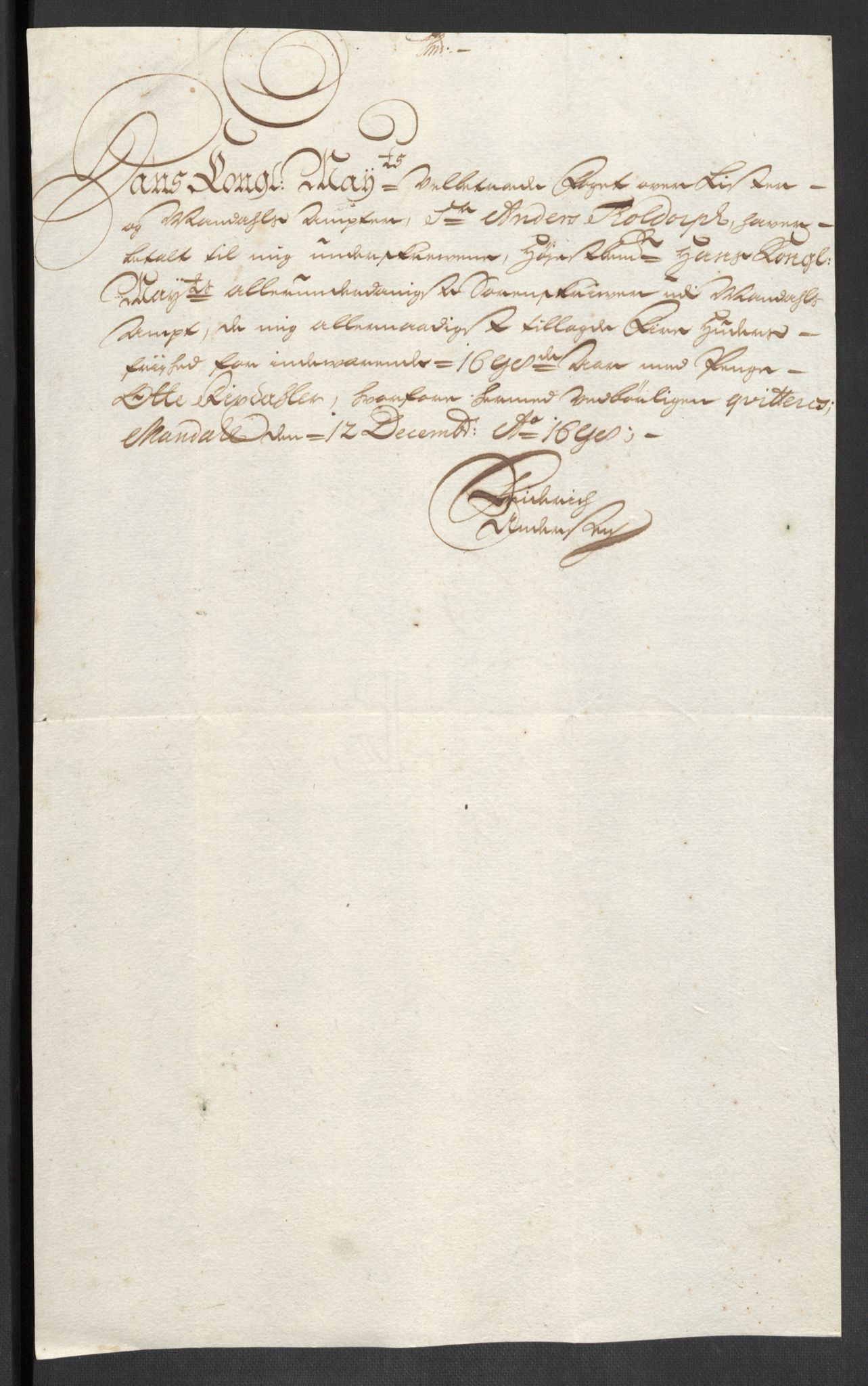 Rentekammeret inntil 1814, Reviderte regnskaper, Fogderegnskap, AV/RA-EA-4092/R43/L2547: Fogderegnskap Lista og Mandal, 1698-1699, p. 80