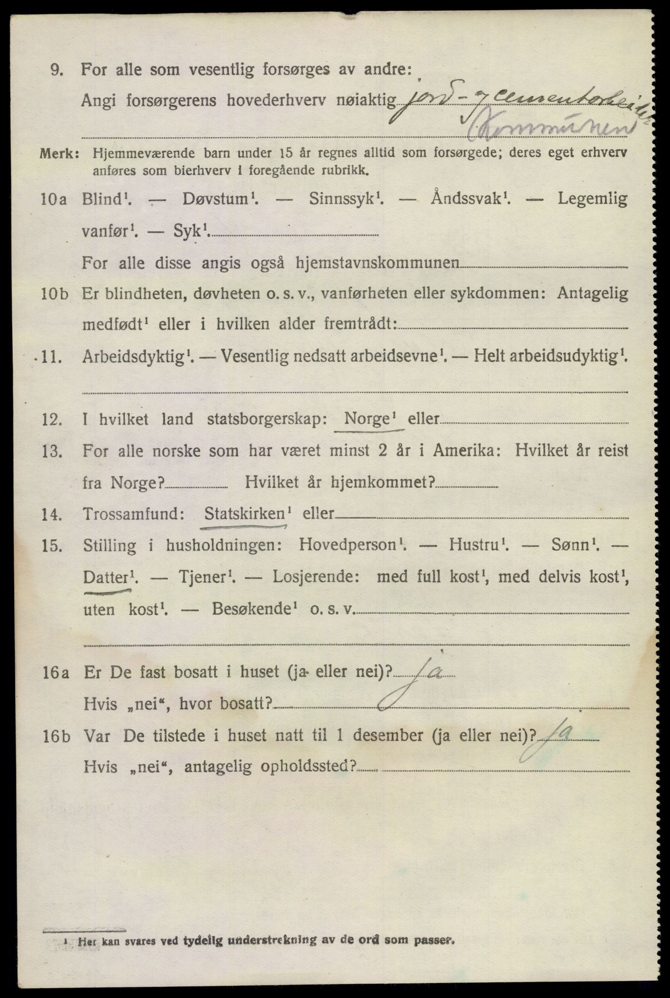 SAKO, 1920 census for Sandeherred, 1920, p. 9553