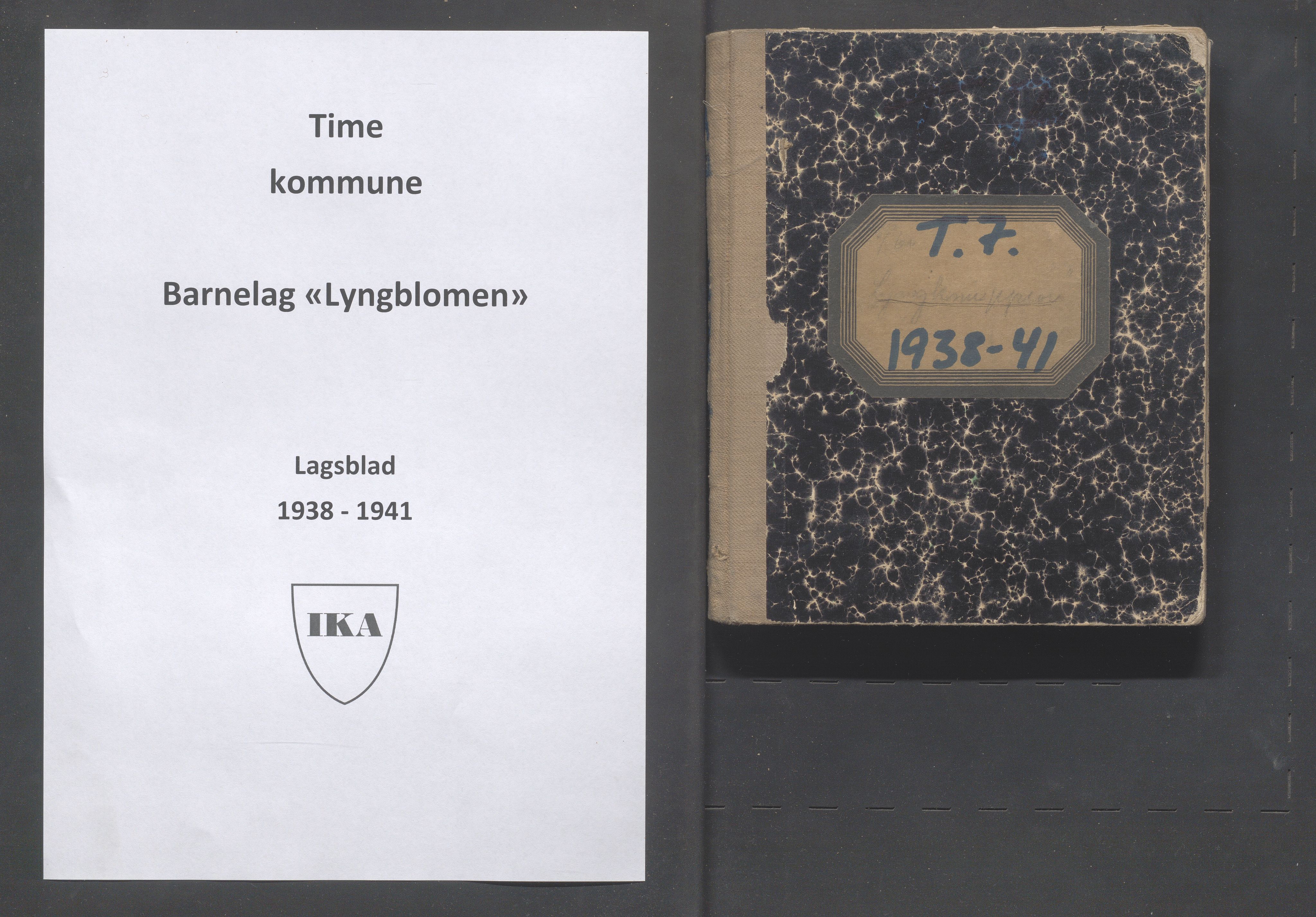 Time kommune - PA 52 Fråhaldslaget Lyngblomen - Time barnelag, IKAR/A-1182/F/L0006: Lagsblad "Lyngknuppen" , 1938-1941, p. 1