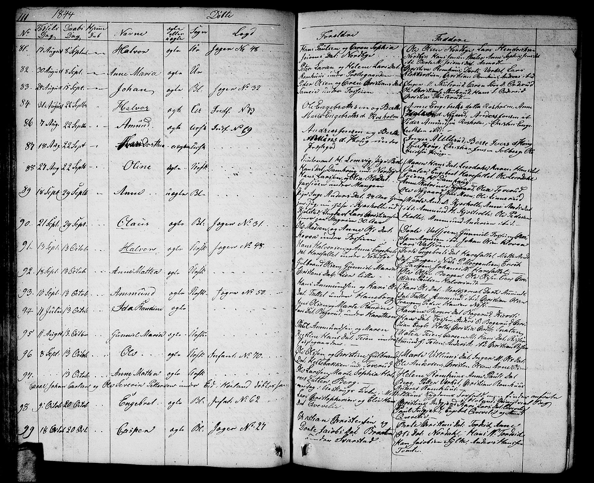 Aurskog prestekontor Kirkebøker, AV/SAO-A-10304a/G/Ga/L0002: Parish register (copy) no. I 2, 1829-1857, p. 111