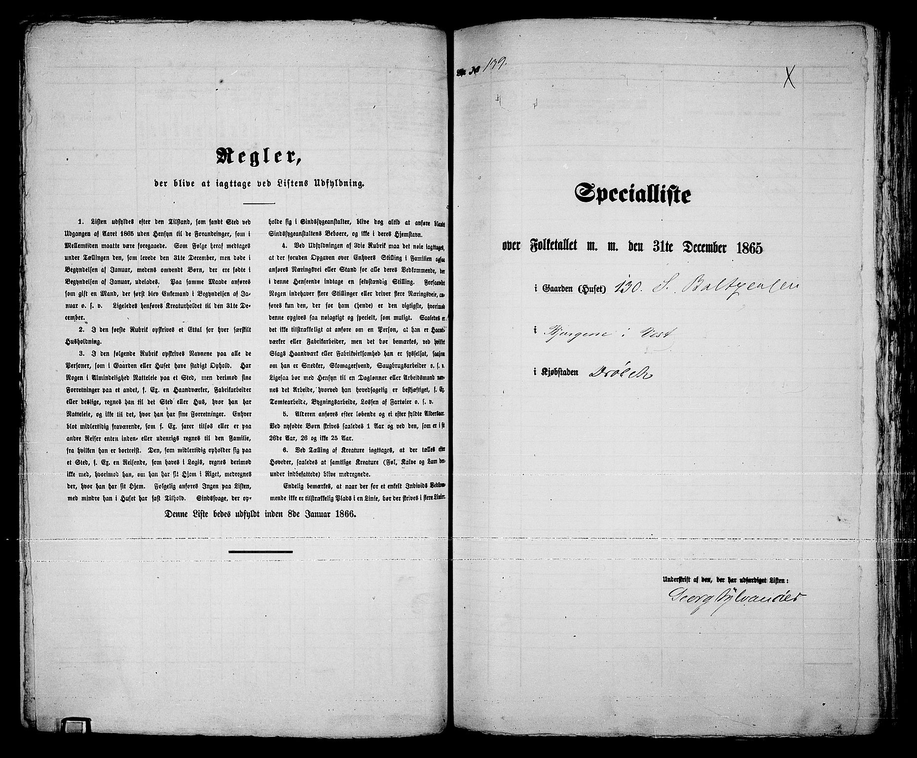 RA, 1865 census for Drøbak/Drøbak, 1865, p. 283