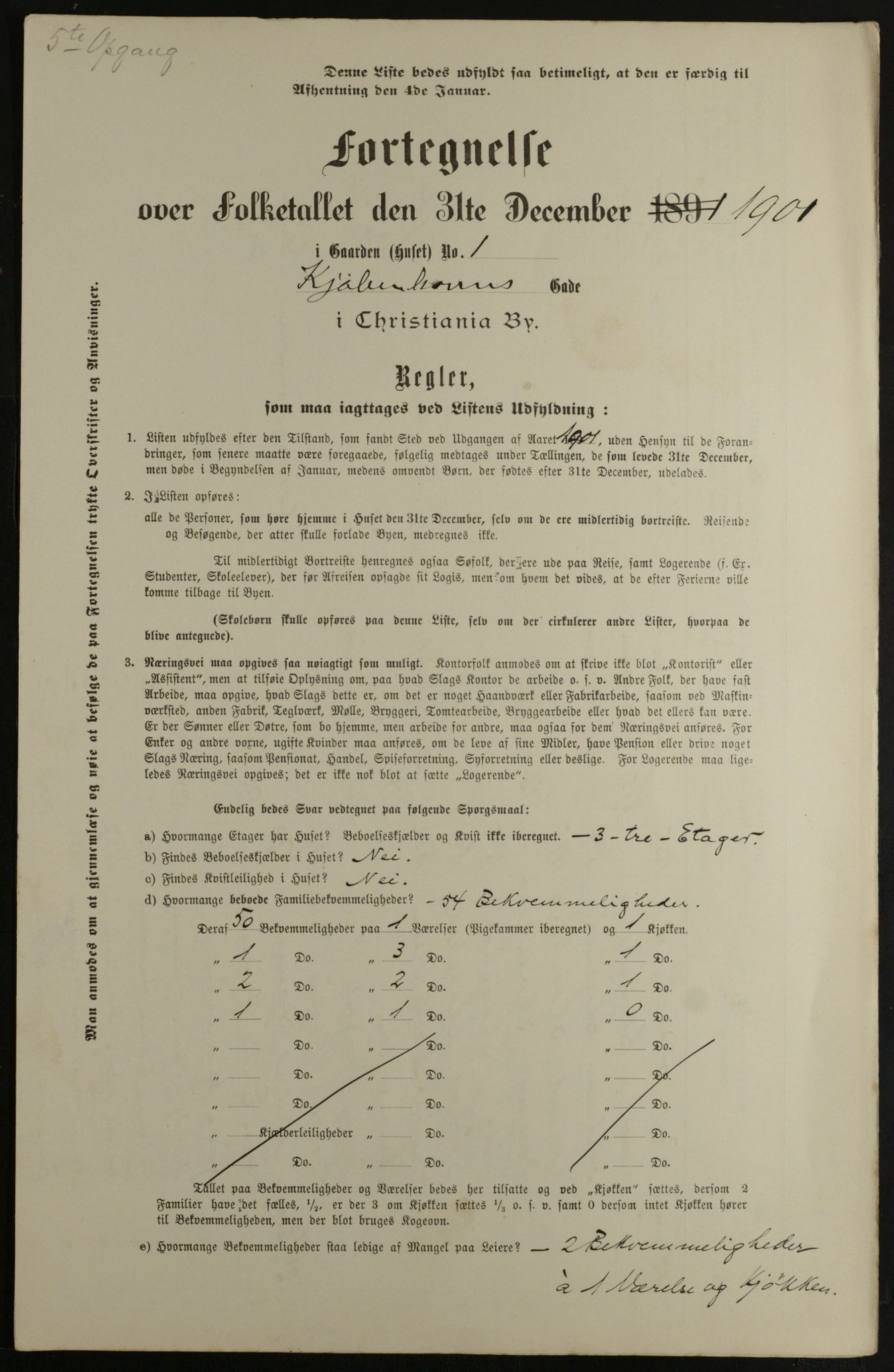 OBA, Municipal Census 1901 for Kristiania, 1901, p. 8506