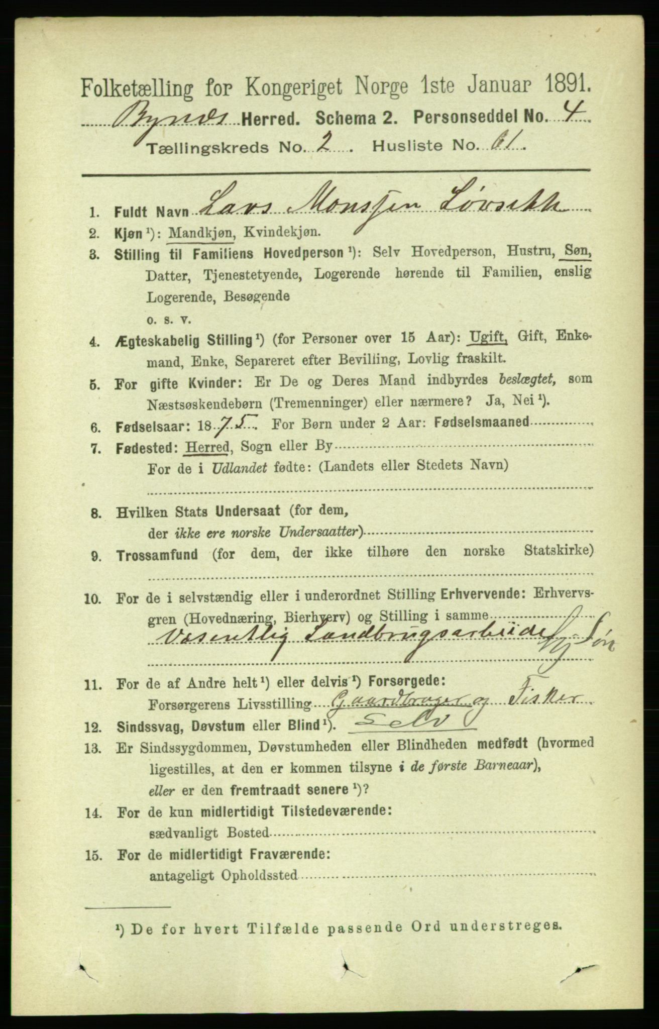 RA, 1891 census for 1655 Byneset, 1891, p. 1169