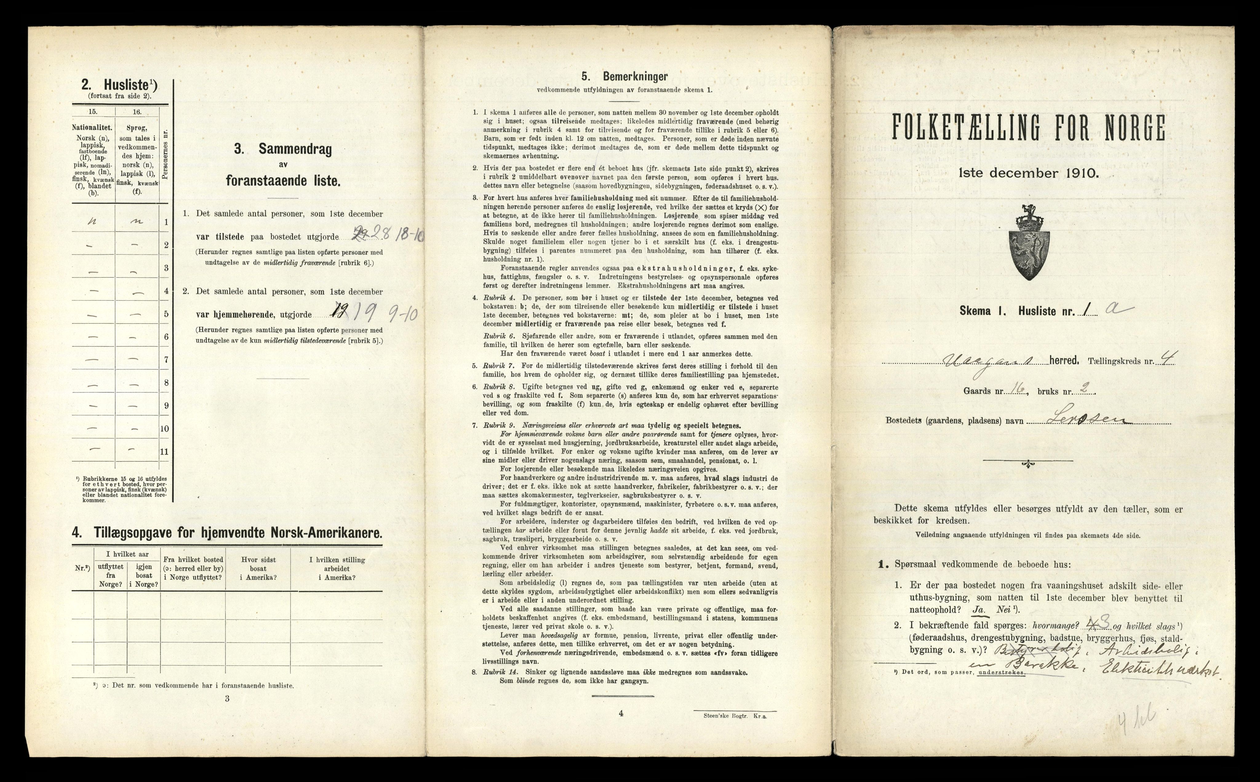 RA, 1910 census for Vågan, 1910, p. 387