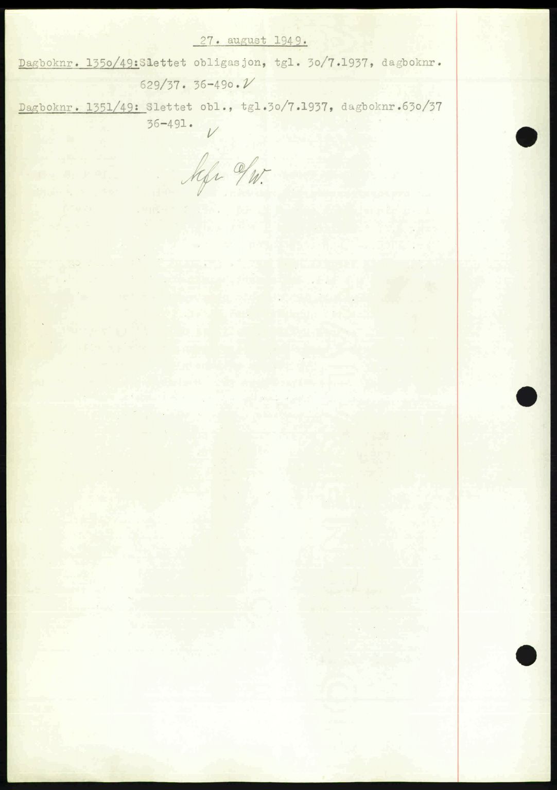 Nedenes sorenskriveri, AV/SAK-1221-0006/G/Gb/Gba/L0061: Mortgage book no. A13, 1949-1949, Diary no: : 1350/1949