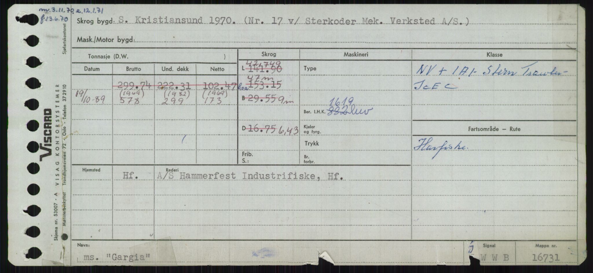 Sjøfartsdirektoratet med forløpere, Skipsmålingen, RA/S-1627/H/Ha/L0002/0002: Fartøy, Eik-Hill / Fartøy, G-Hill, p. 51