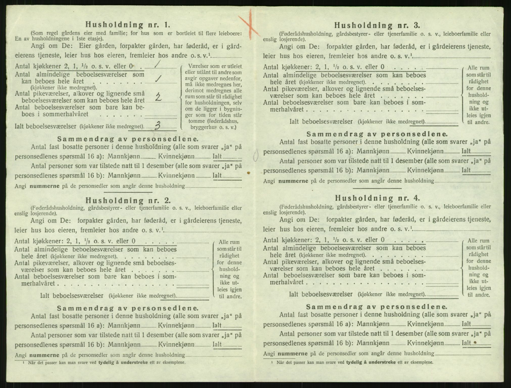 SAT, 1920 census for Kornstad, 1920, p. 316